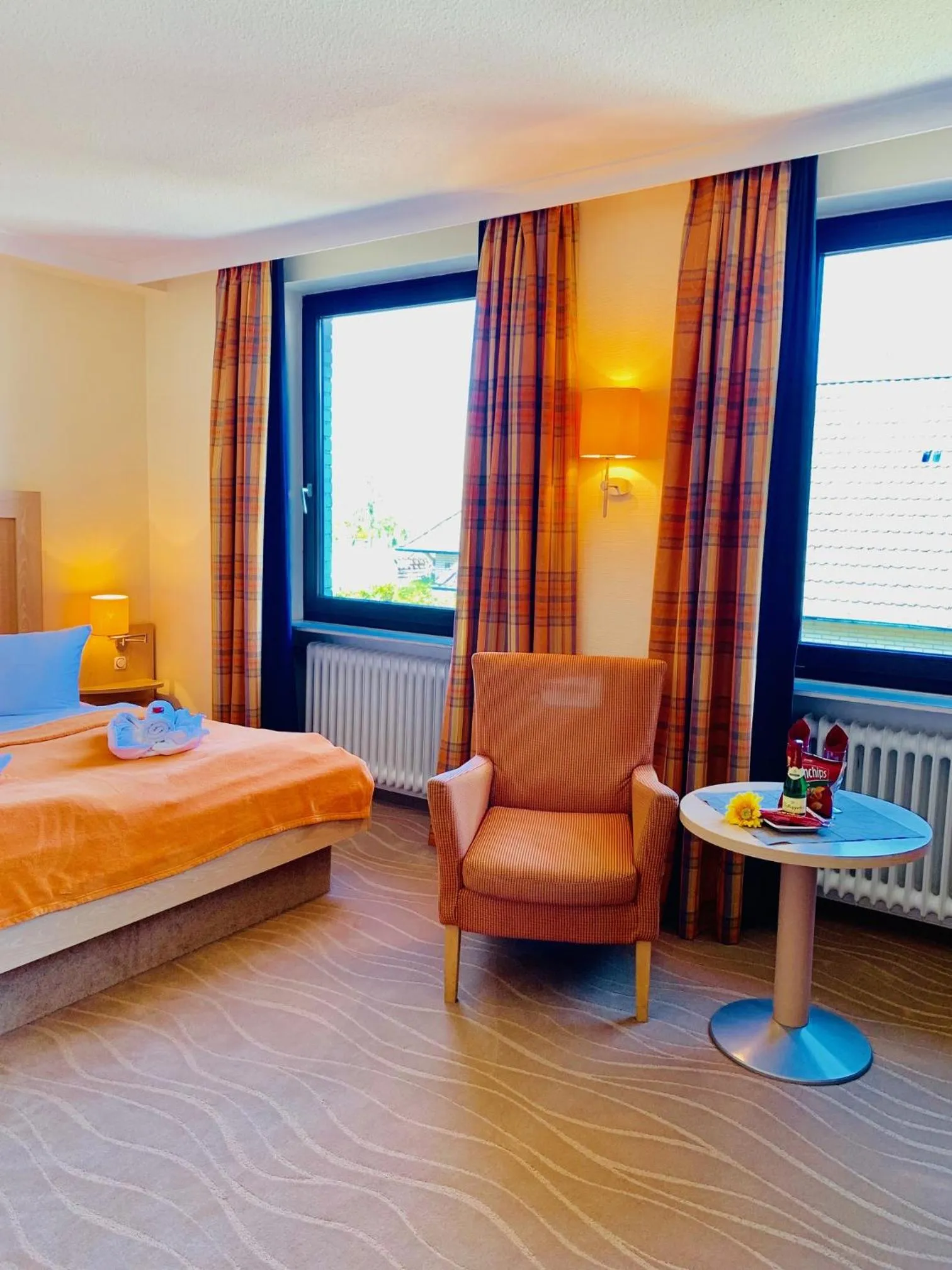 Seating area, Bed in Aparthotel Kleine Perle