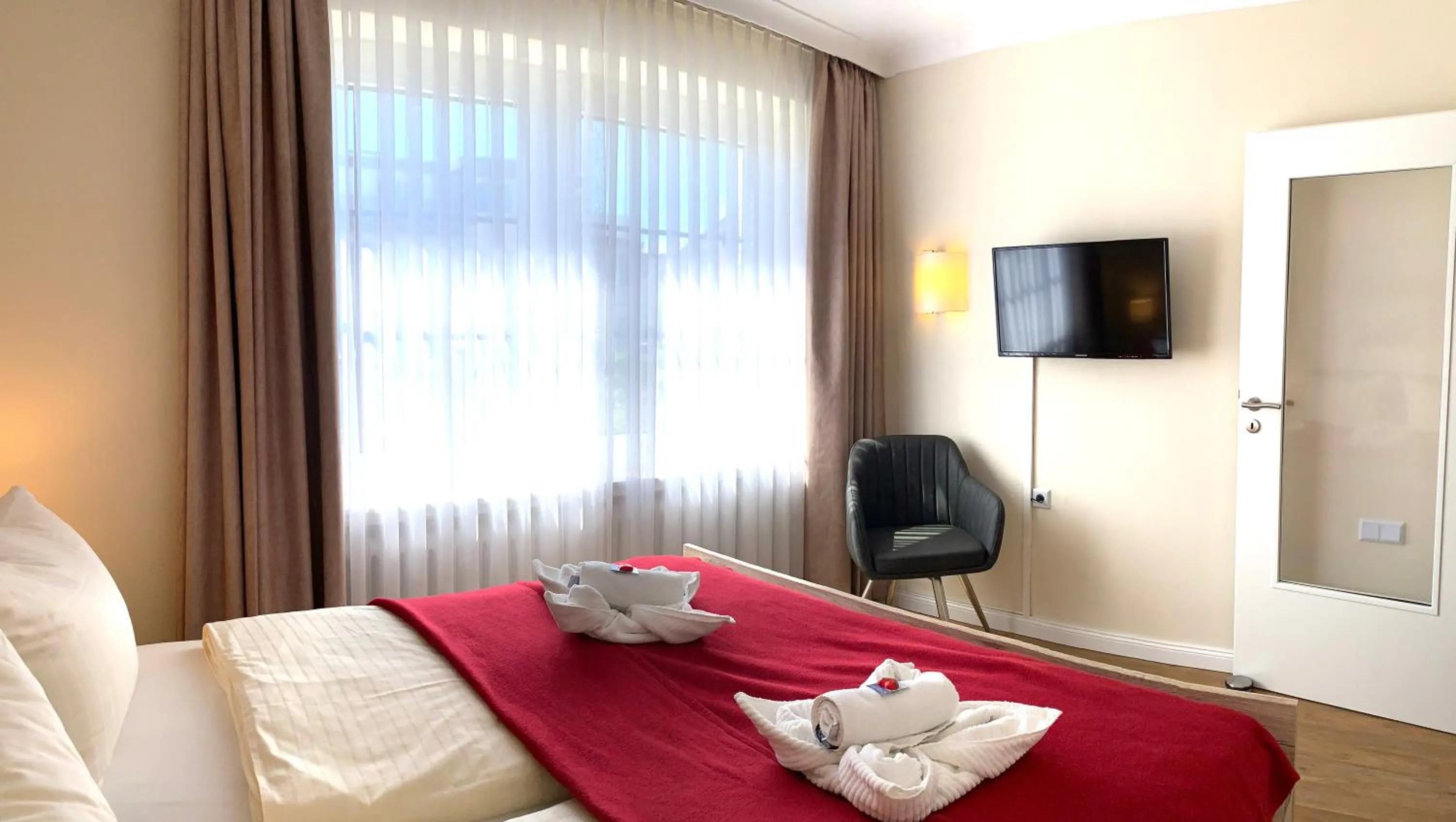 Bedroom, Bed in Aparthotel Kleine Perle