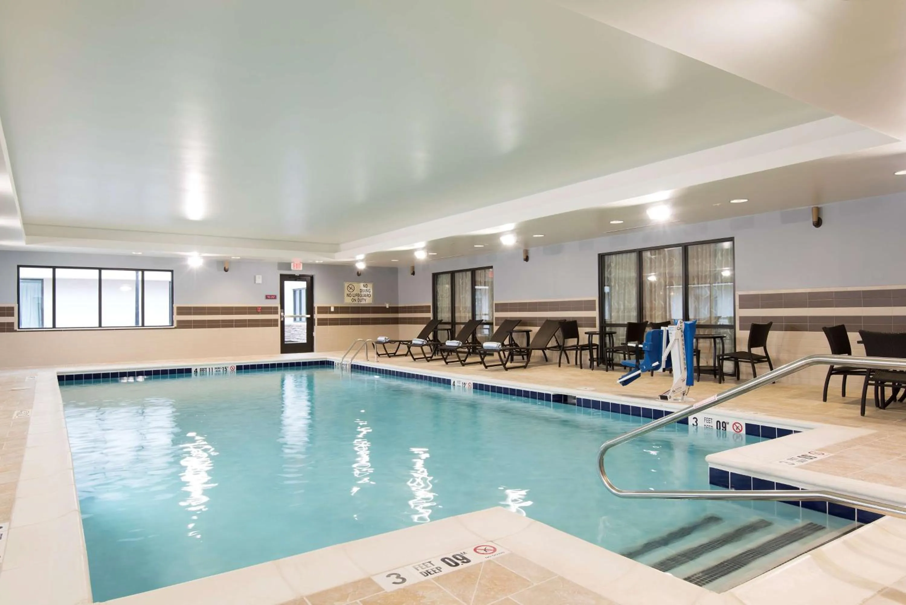 Pool view in DoubleTree by Hilton Schenectady