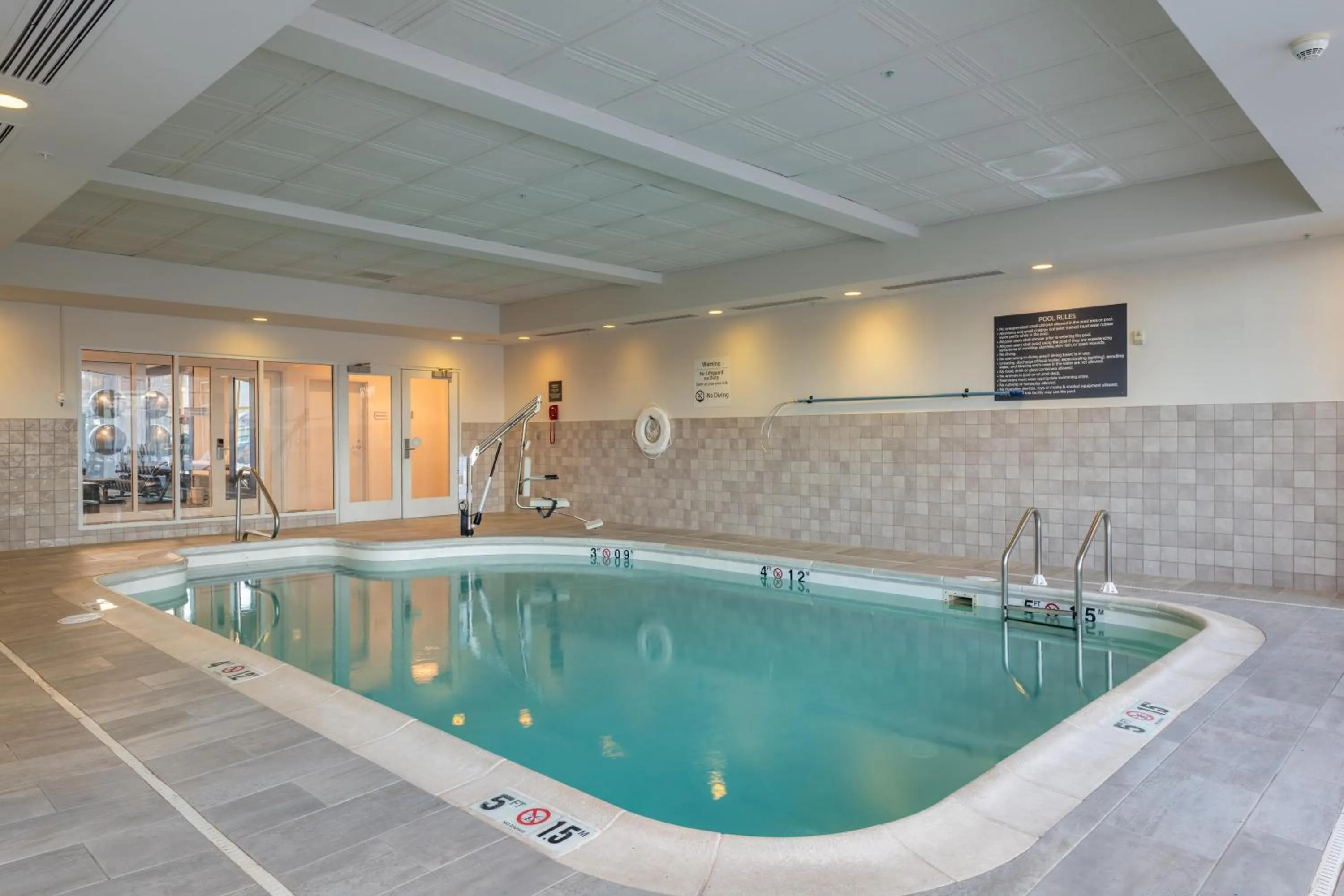 Pool view in Hilton Garden Inn Auburn Riverwatch