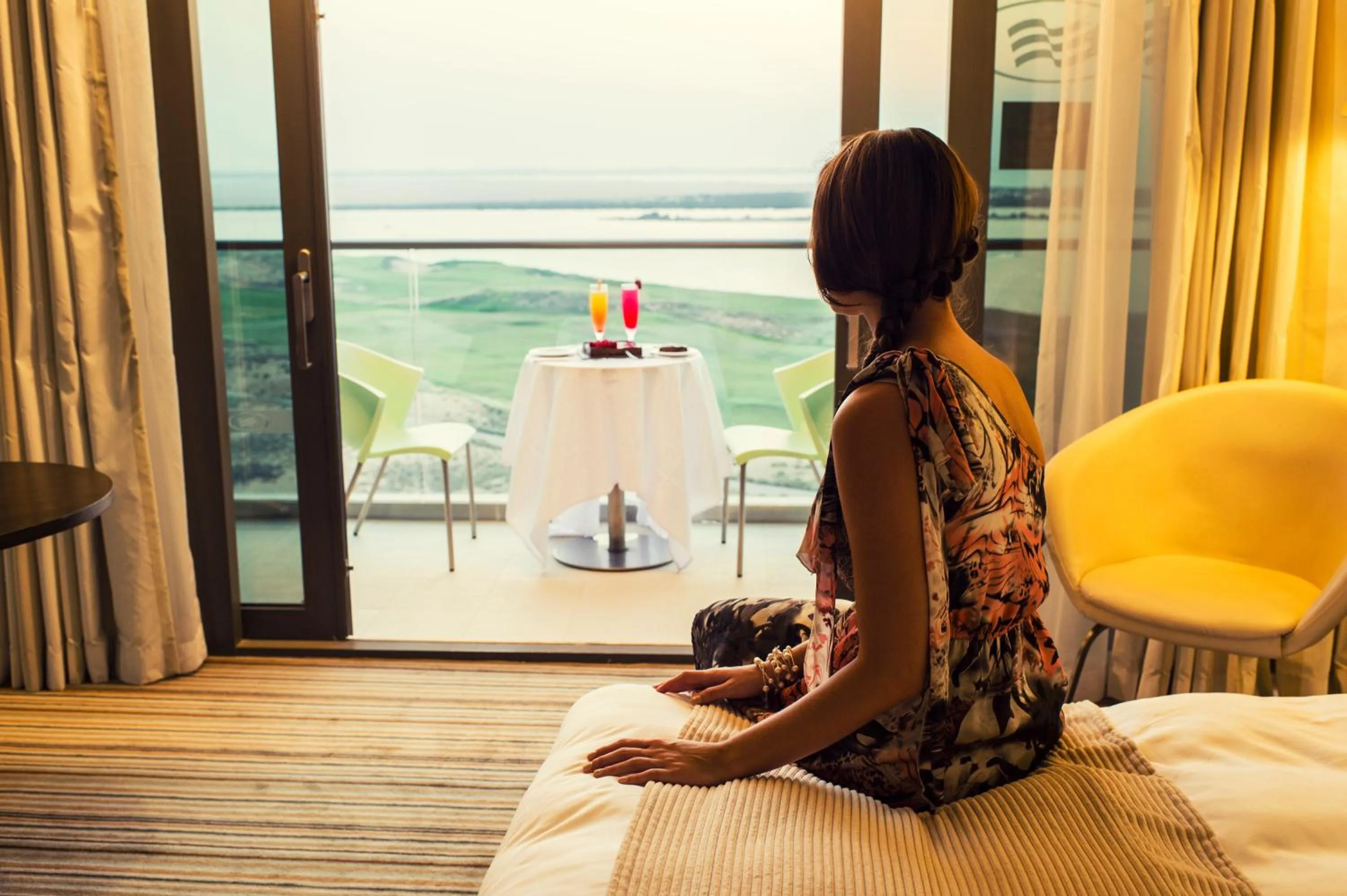 Standard King Room with Sea View - Smoking in Crowne Plaza Yas Island by IHG