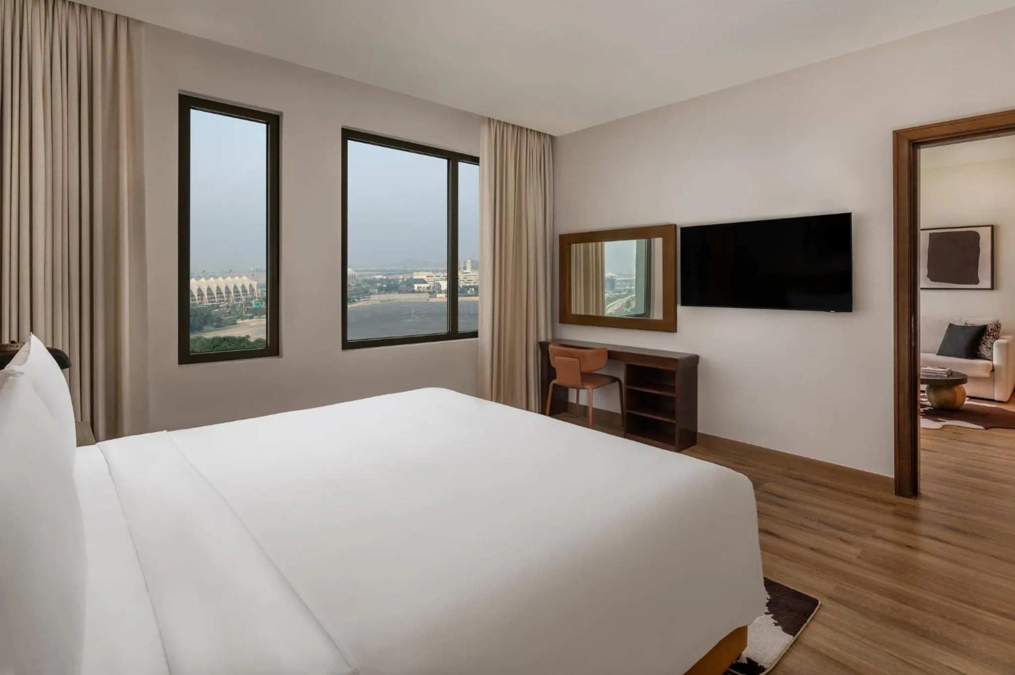 Photo of the whole room, Bed in Staybridge Suites Yas Island Abu Dhabi by IHG