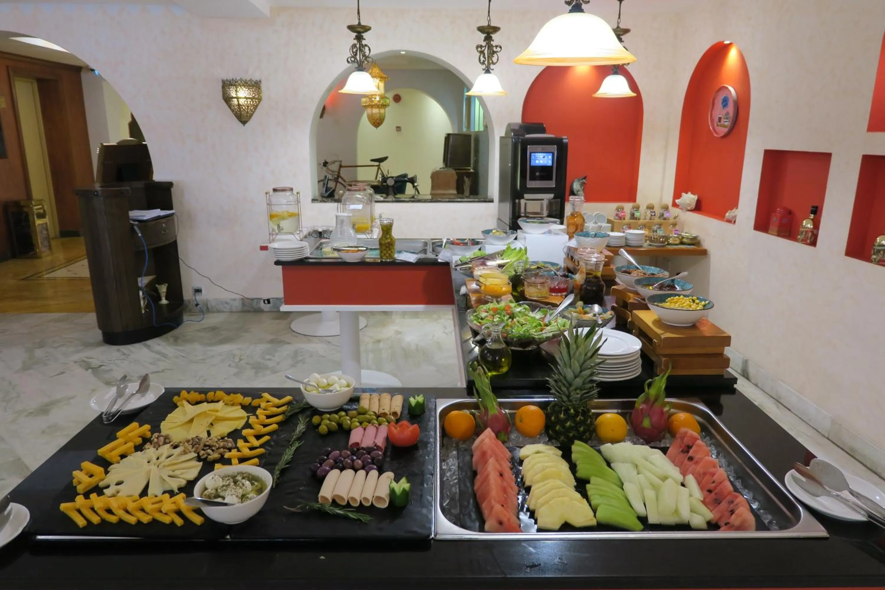 Buffet breakfast in Riviera Hotel