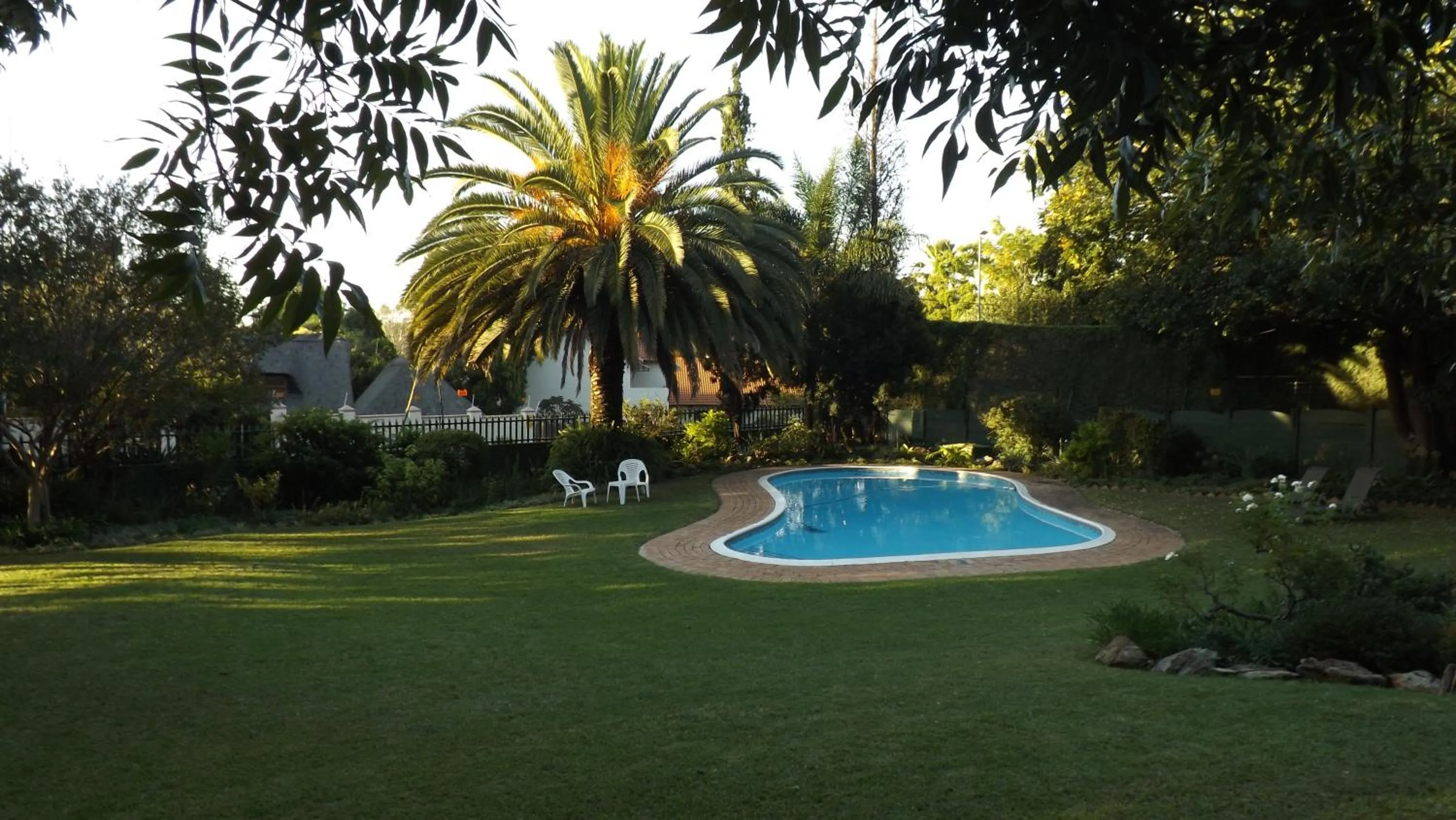 Pool view in Tiree B&B
