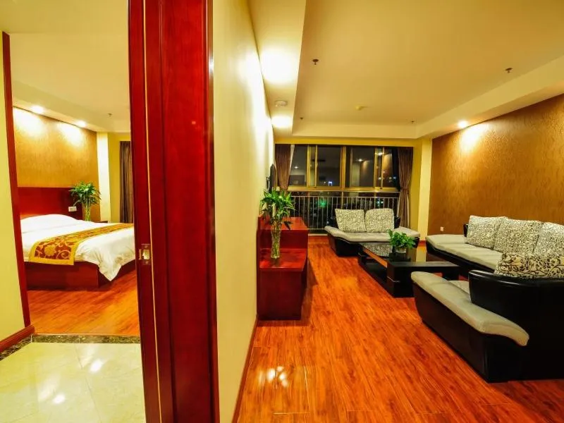 Bed in GreenTree Inn Shandong Zaozhuang Tengzhou East Xueyuan Road Guiheyuan Business Hotel