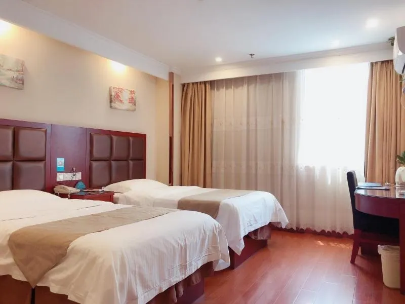 Bed in GreenTree Inn Anhui Maanshan West Hunan Road Jinying Express Hotel