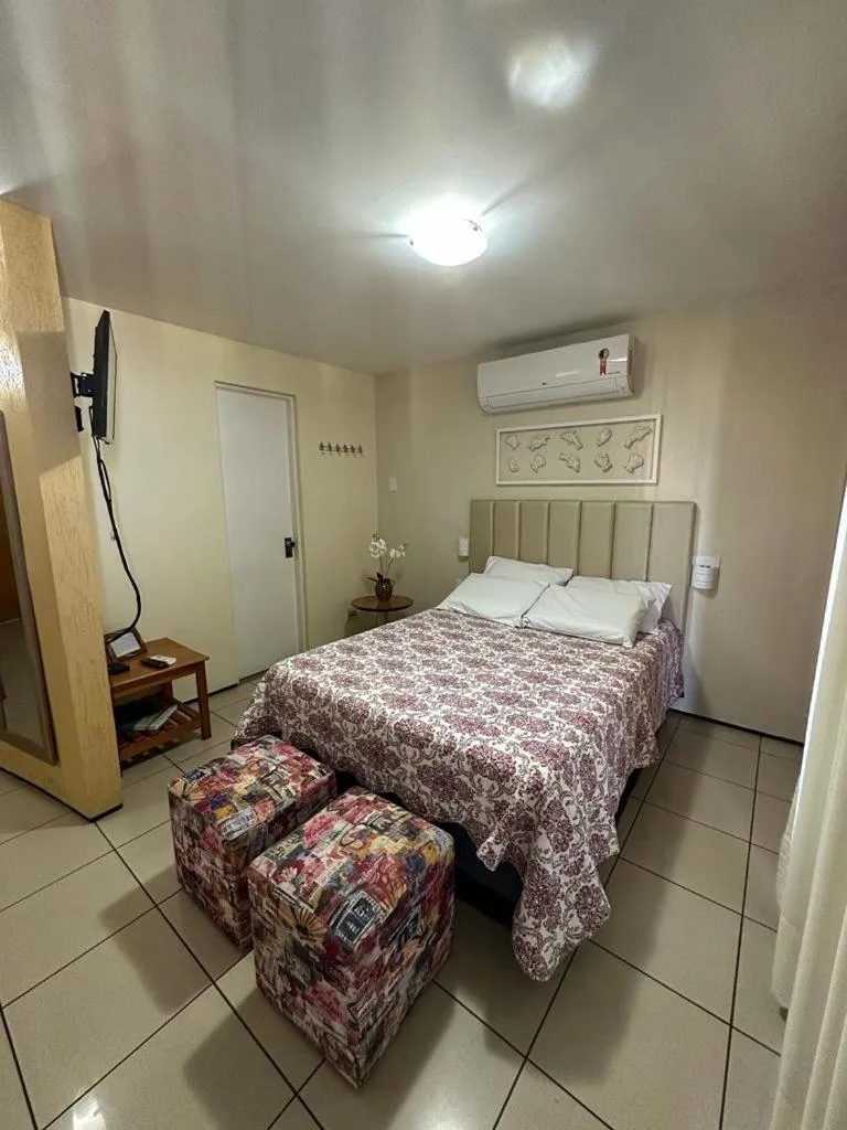 Bedroom, Bed in Apartamento Em Andar Alto com Vista Mar Meireles