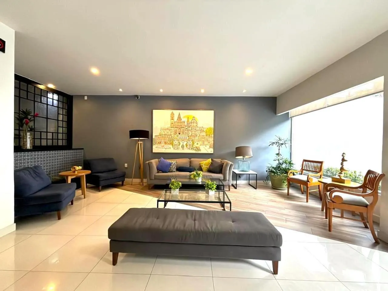 Lobby or reception in Hotel Arboledas Expo