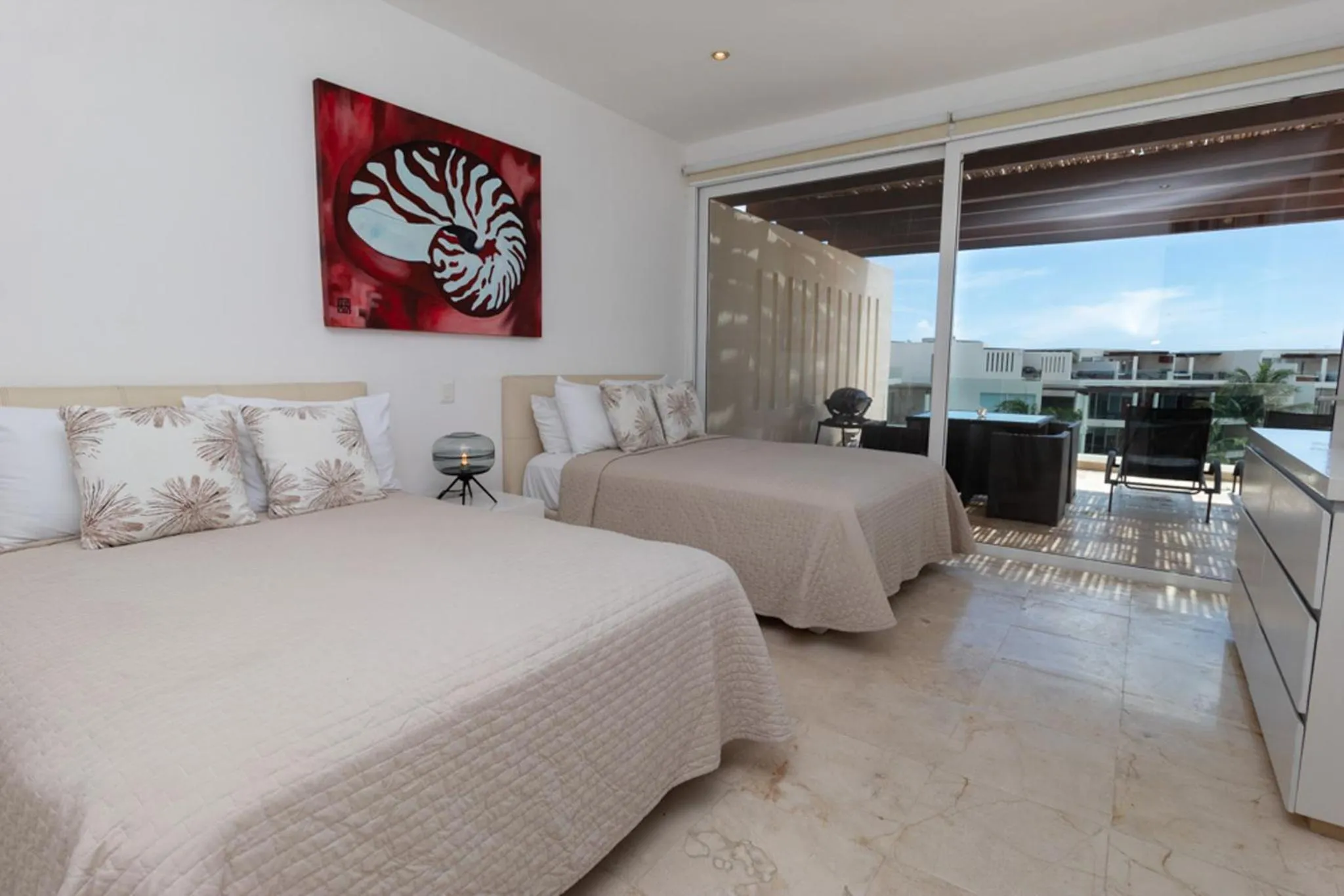 Bedroom, Bed in The Elements Oceanfront & Beachside Condo Hotel