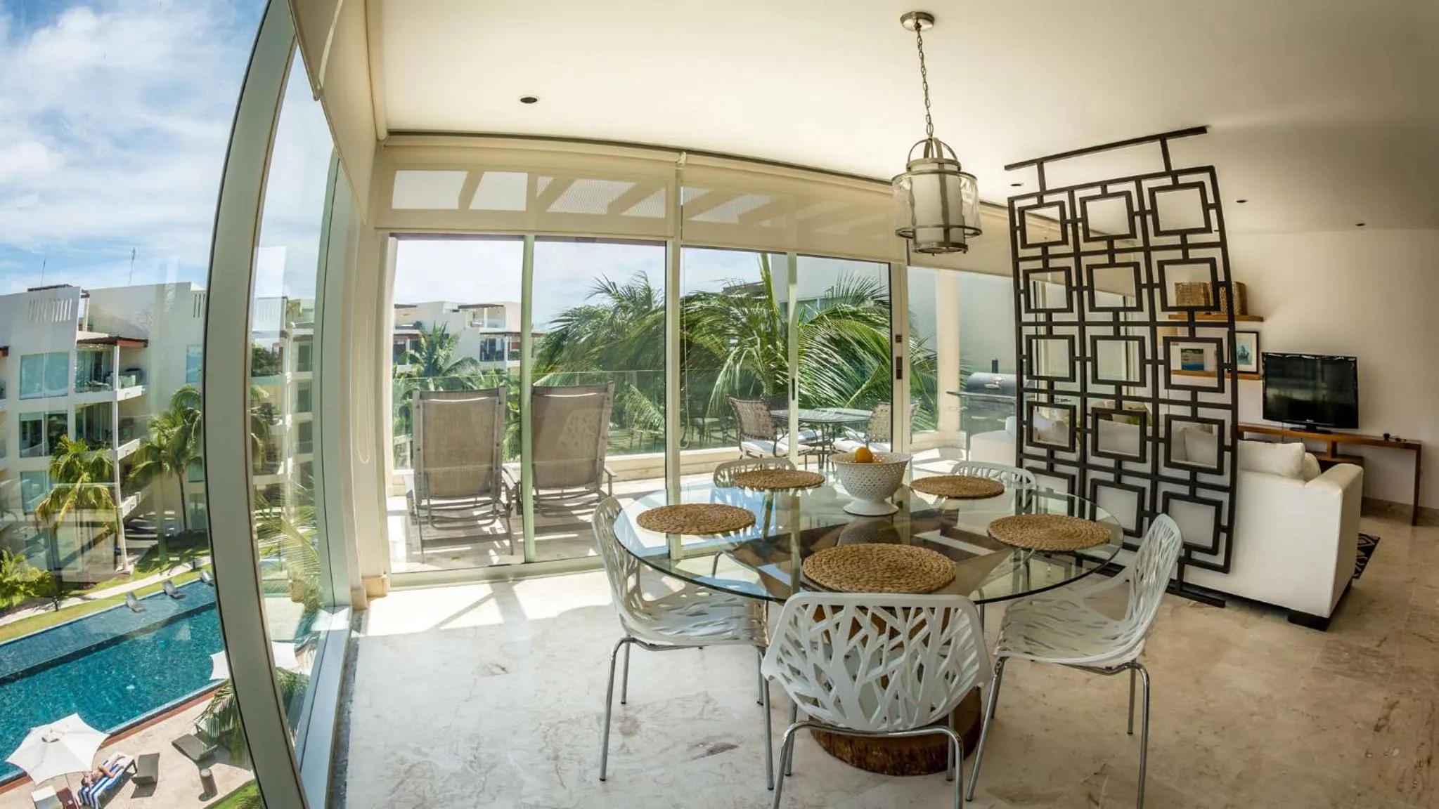 Living room in The Elements Oceanfront & Beachside Condo Hotel