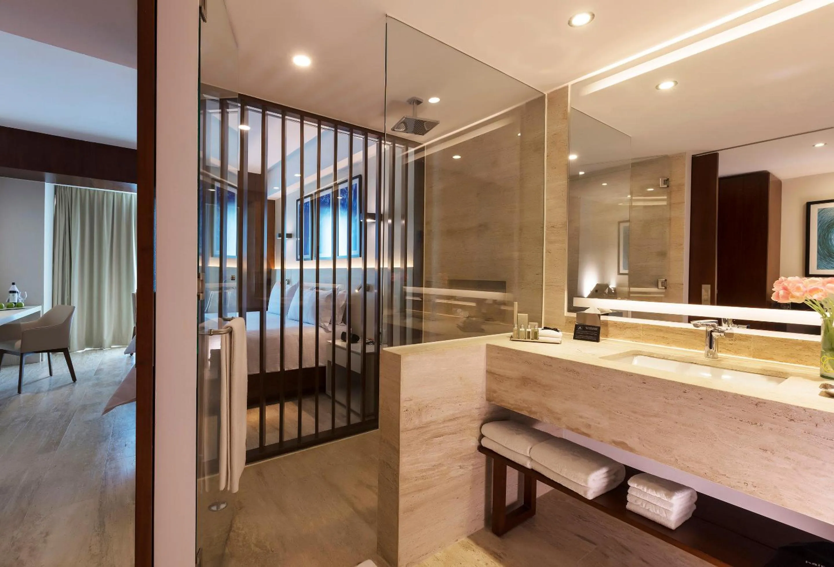 Bed in Krystal Grand Cancun All Inclusive