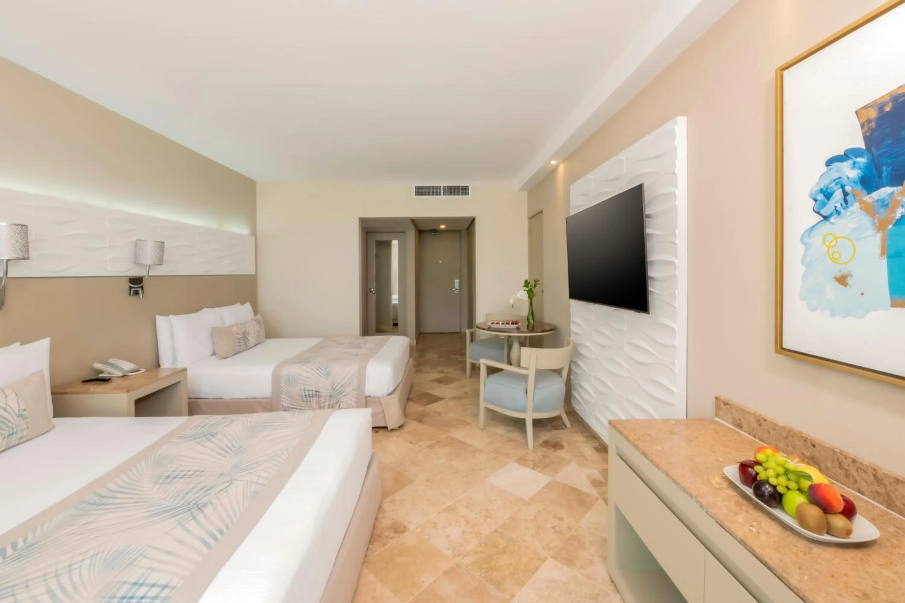 Bed in Krystal Grand Cancun All Inclusive