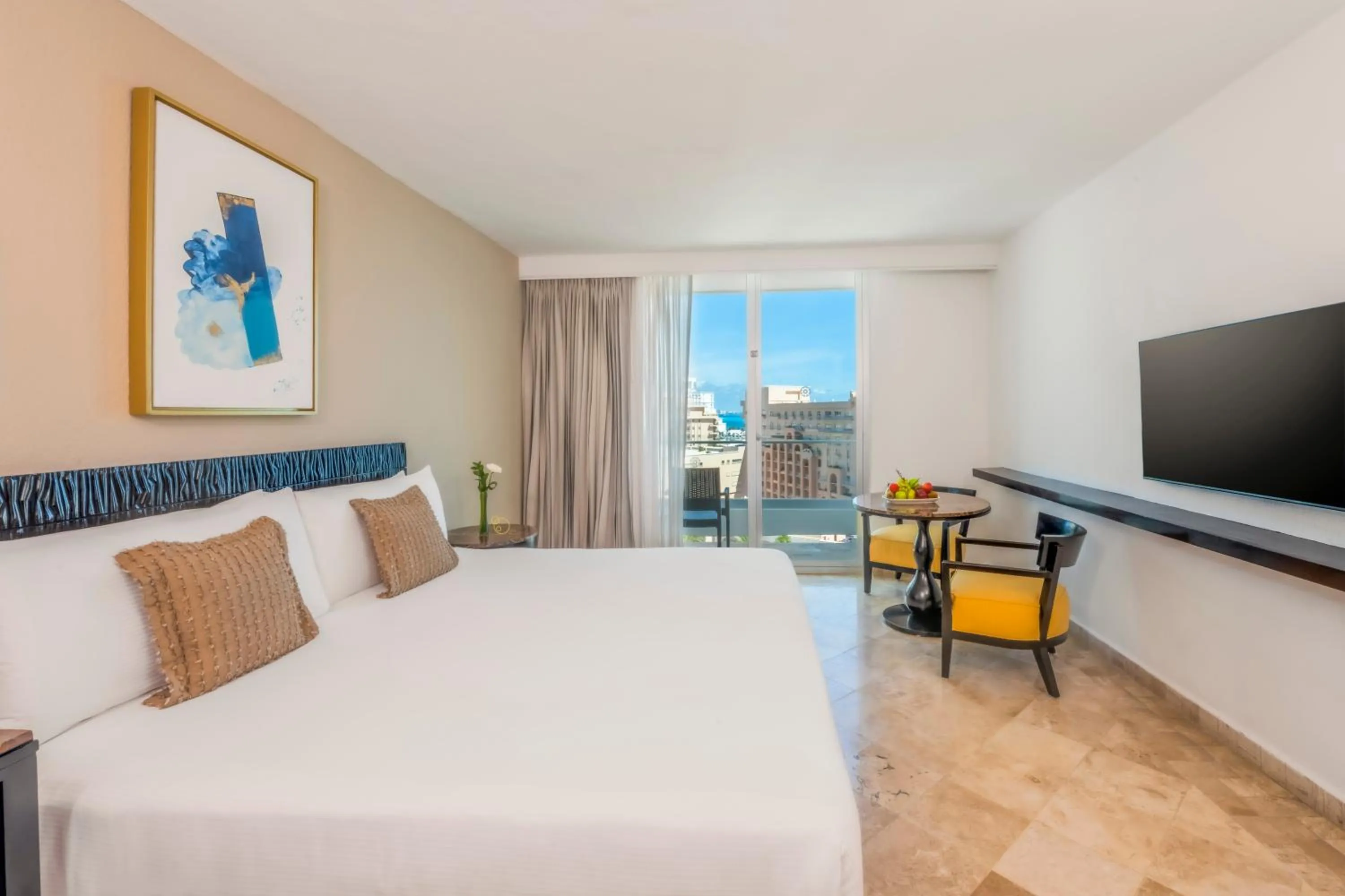 Bed in Krystal Grand Cancun All Inclusive