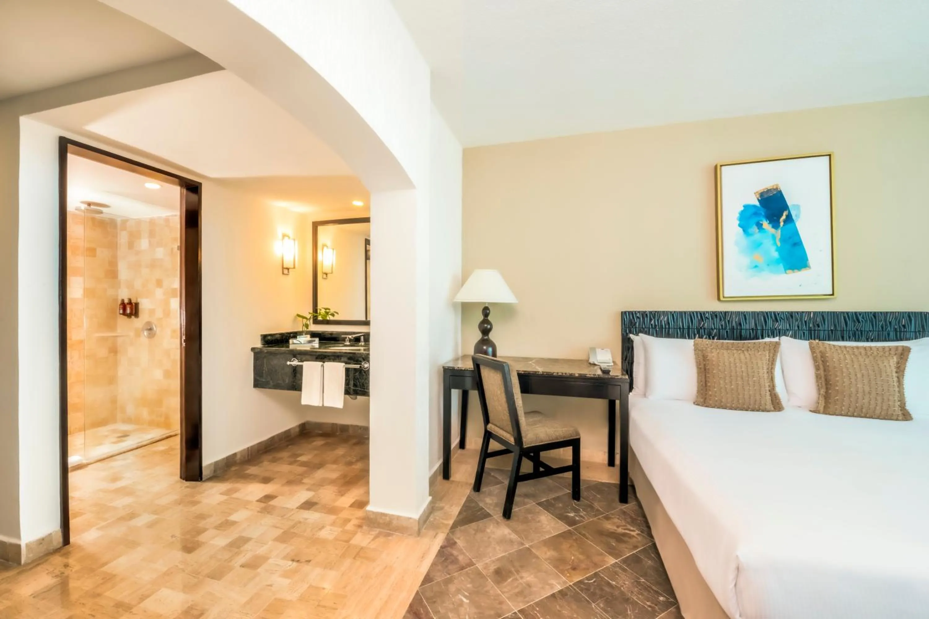 Bed in Krystal Grand Cancun All Inclusive