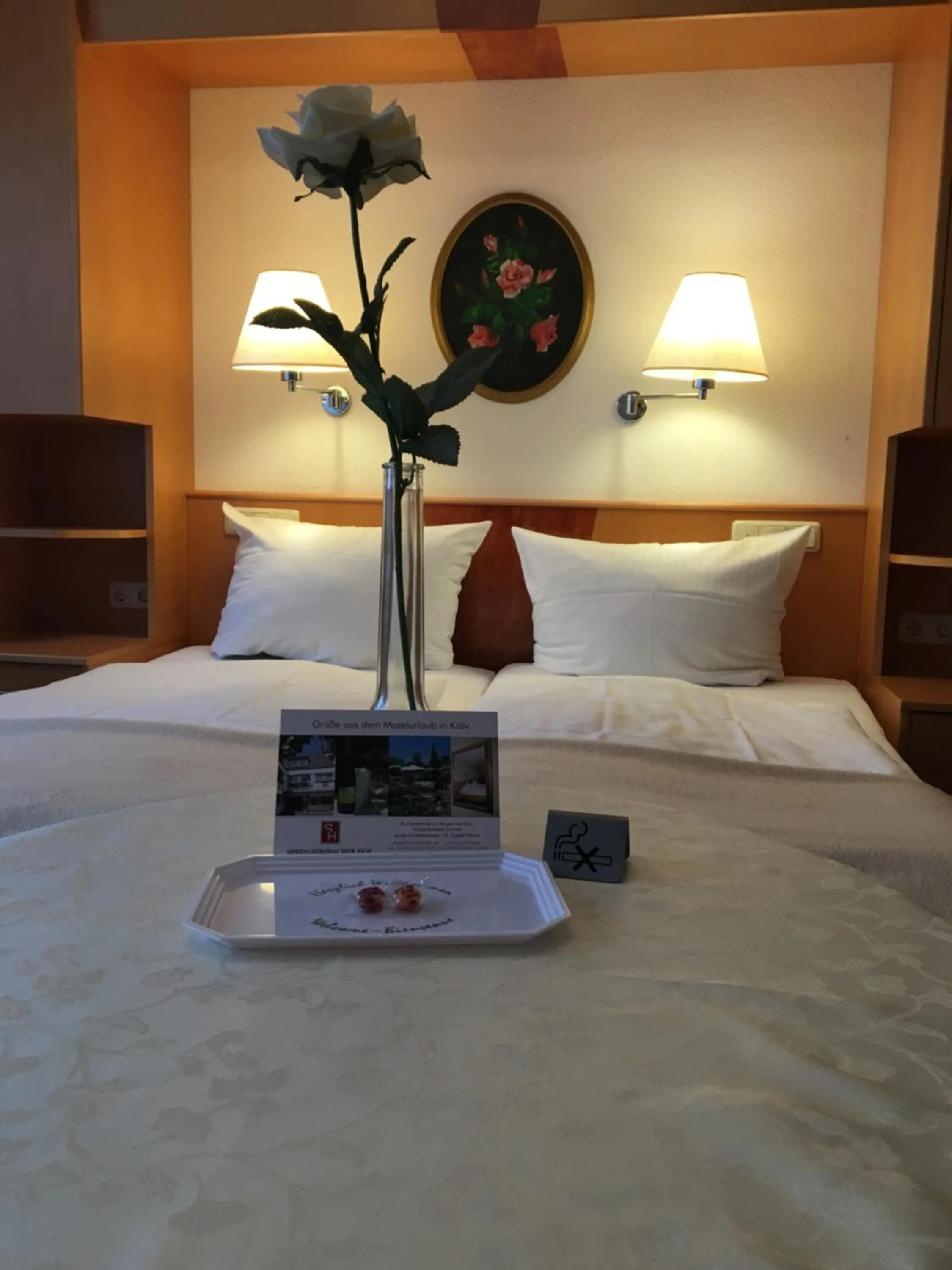 Decorative detail, Bed in Hotel Springiersbacher-Hof