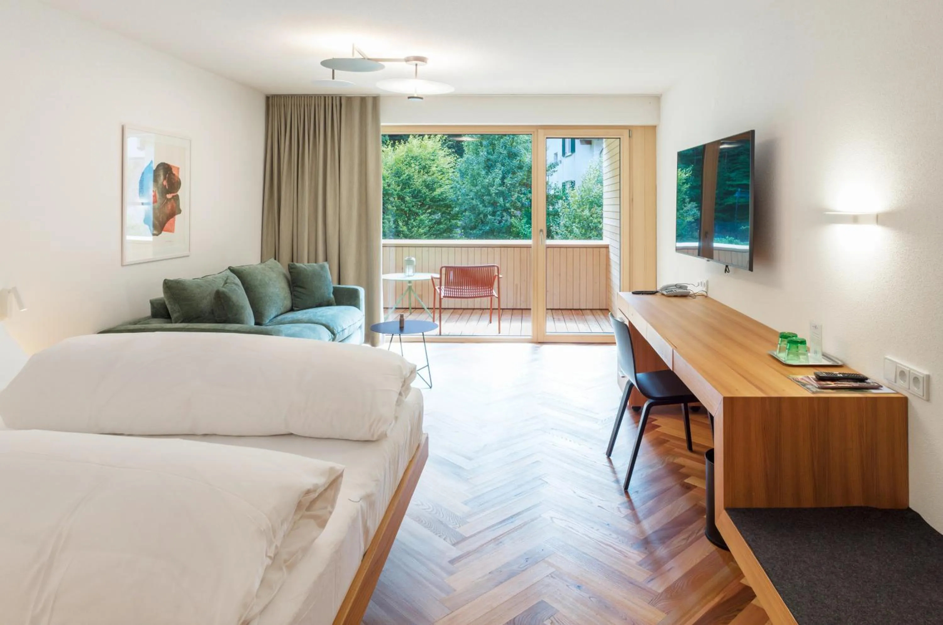 Bed in Hotel Krone in Au