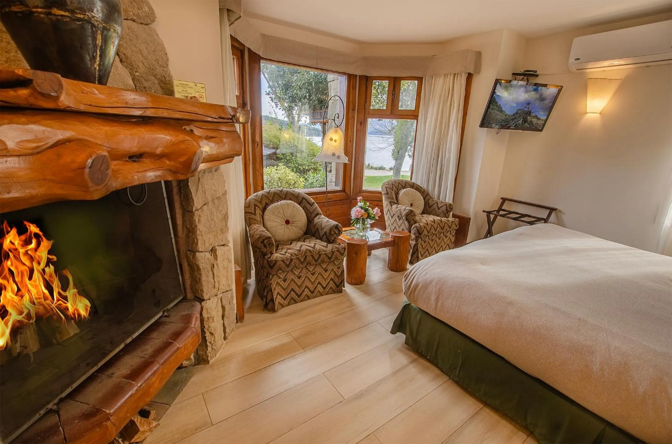 Bed in Nido del Cóndor Hotel & Spa