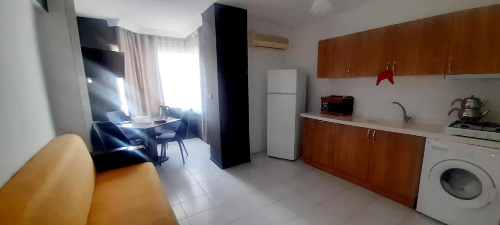 Kitchen or kitchenette in Zeytindali Apart Hotel