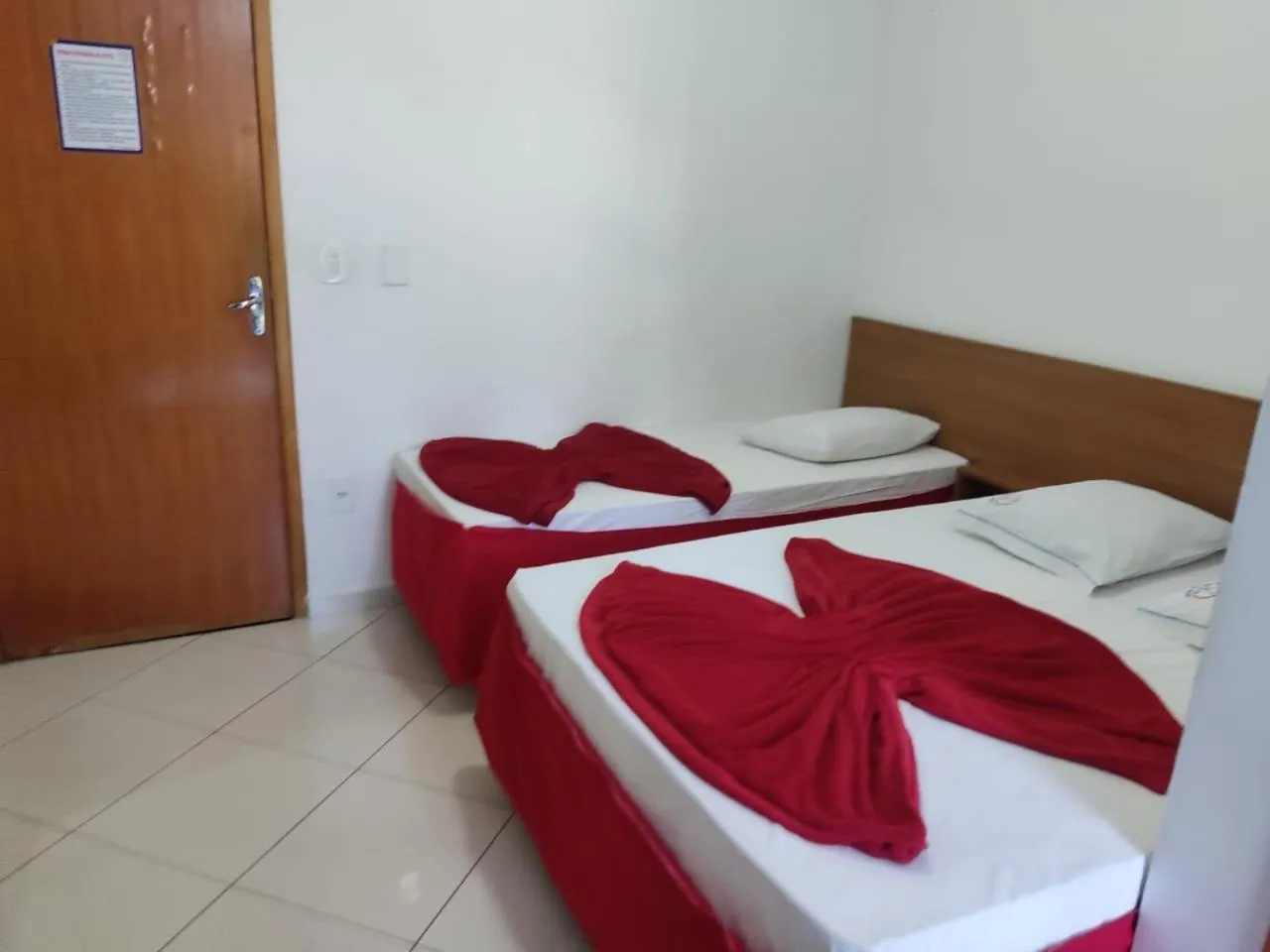 Bed in Hotel São Luiz