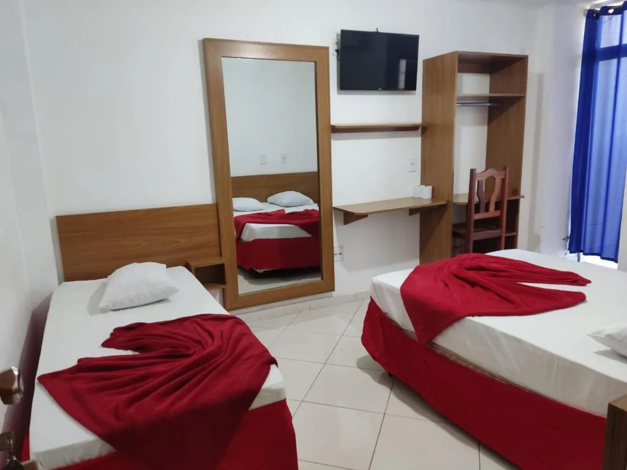 Bed in Hotel São Luiz