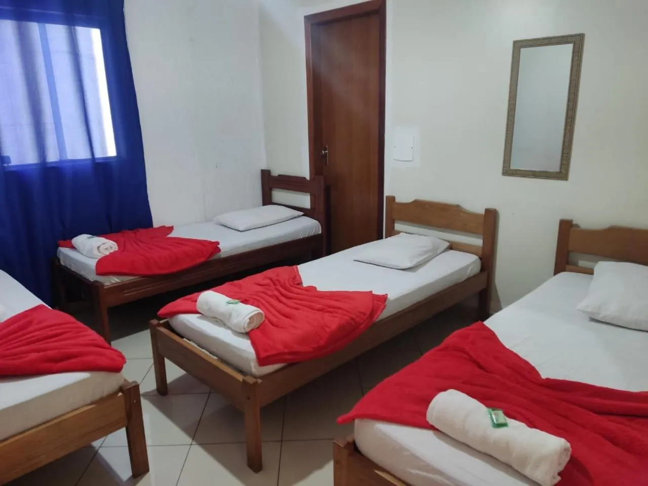 Bed in Hotel São Luiz