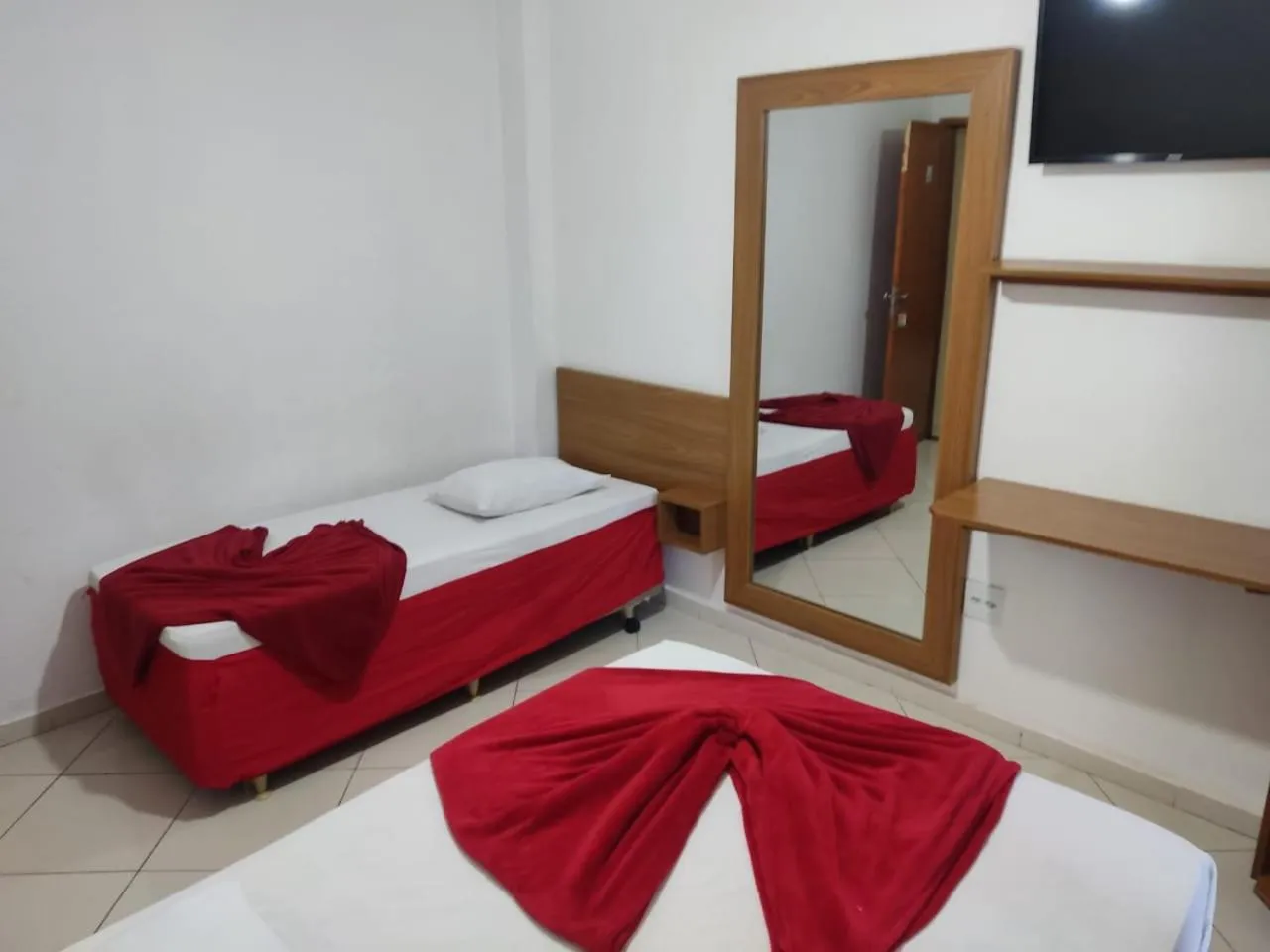 Bed in Hotel São Luiz