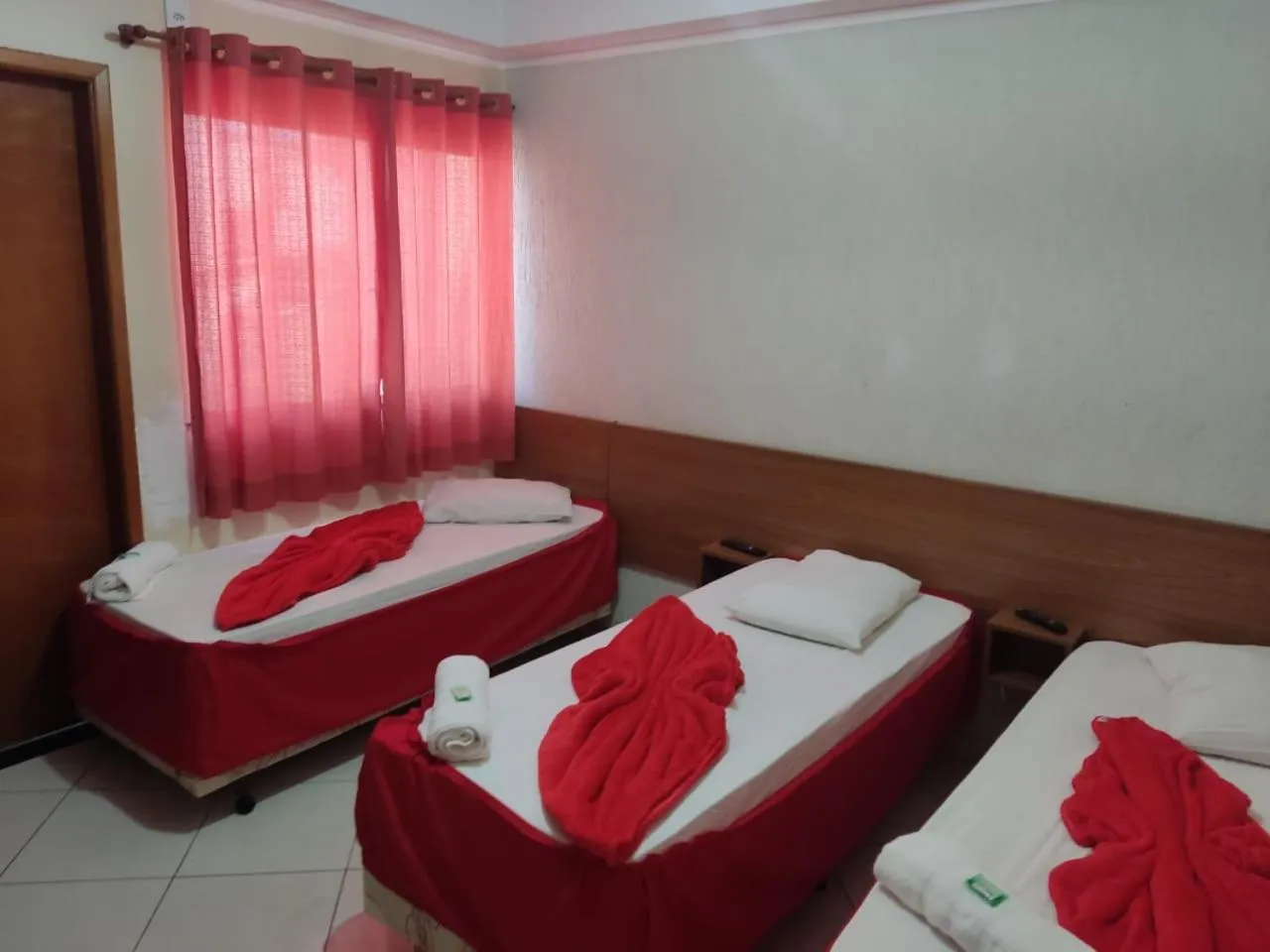 Bed in Hotel São Luiz