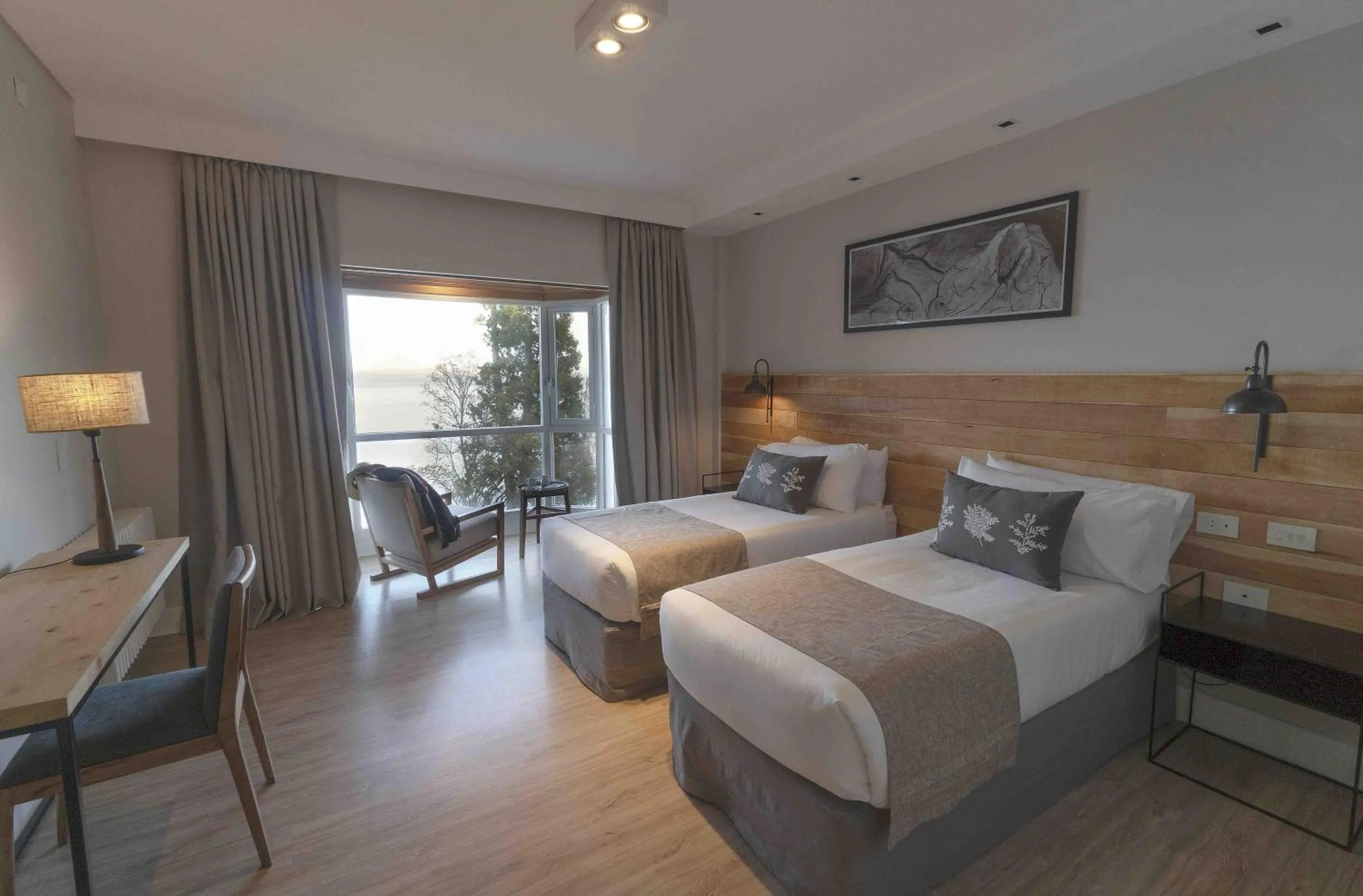 Bed in La Cascada Casa Patagónica by DON