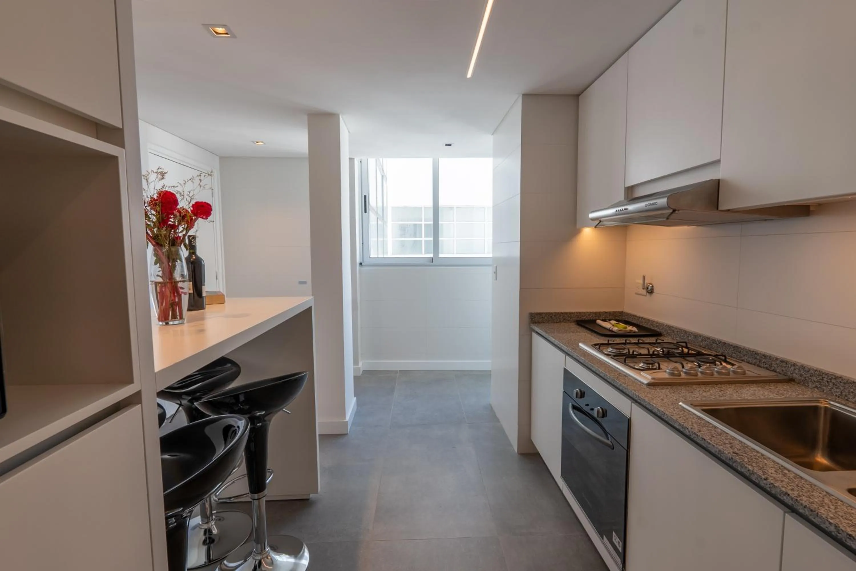 Kitchen or kitchenette in Aparthotel Trianon Recoleta