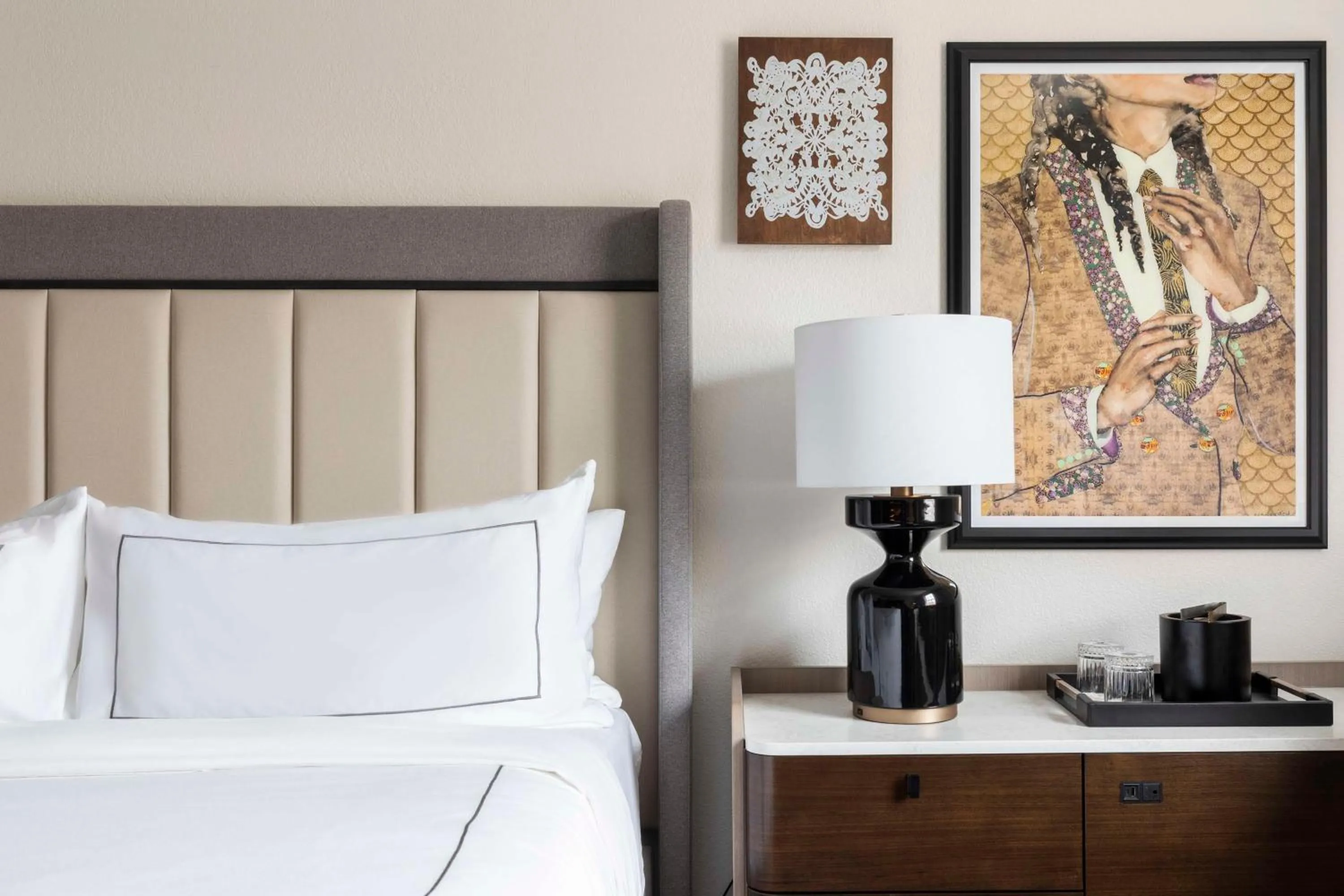 Bed in Mills House Charleston, Curio Collection by Hilton