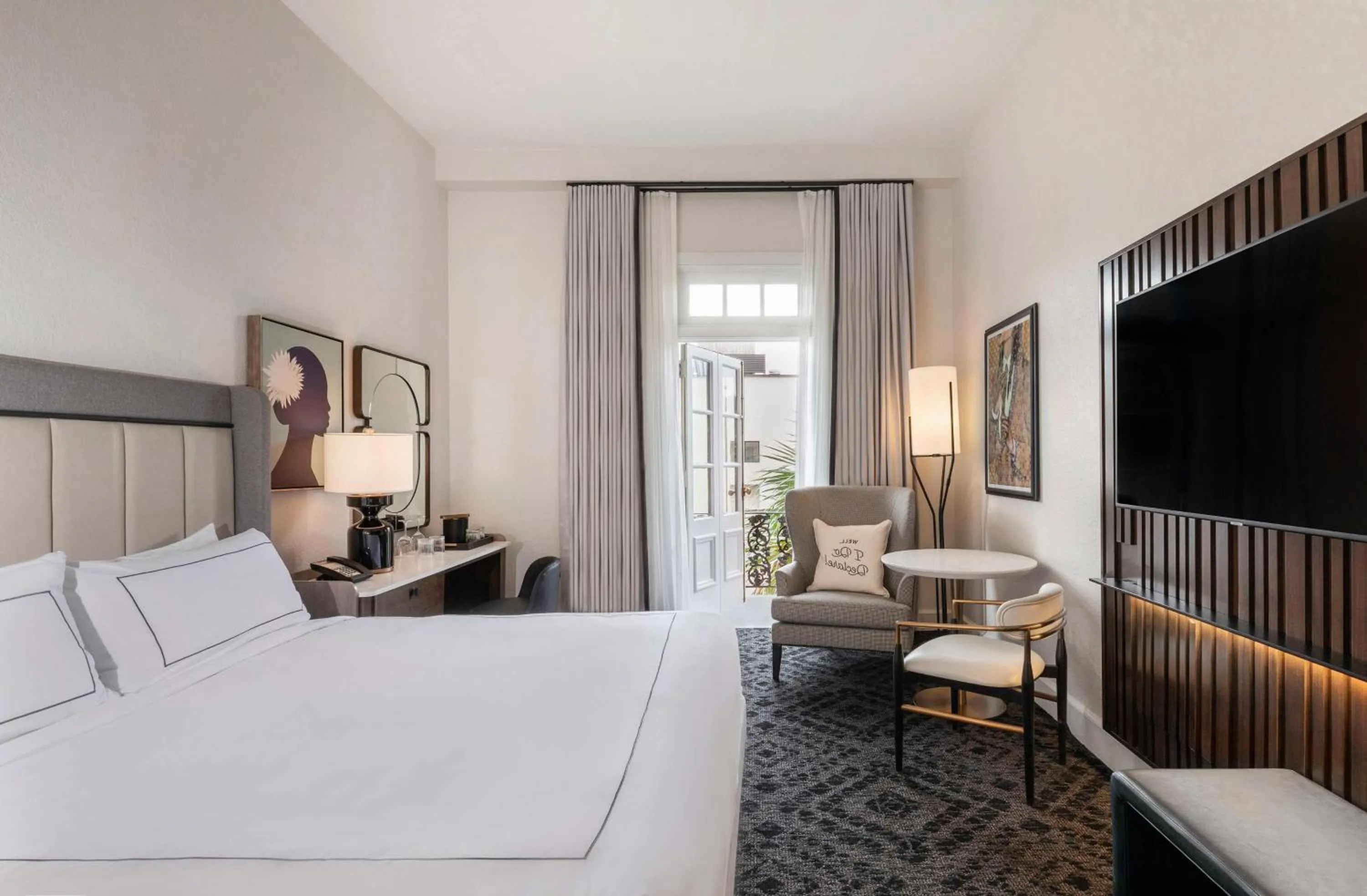 Bed in Mills House Charleston, Curio Collection by Hilton