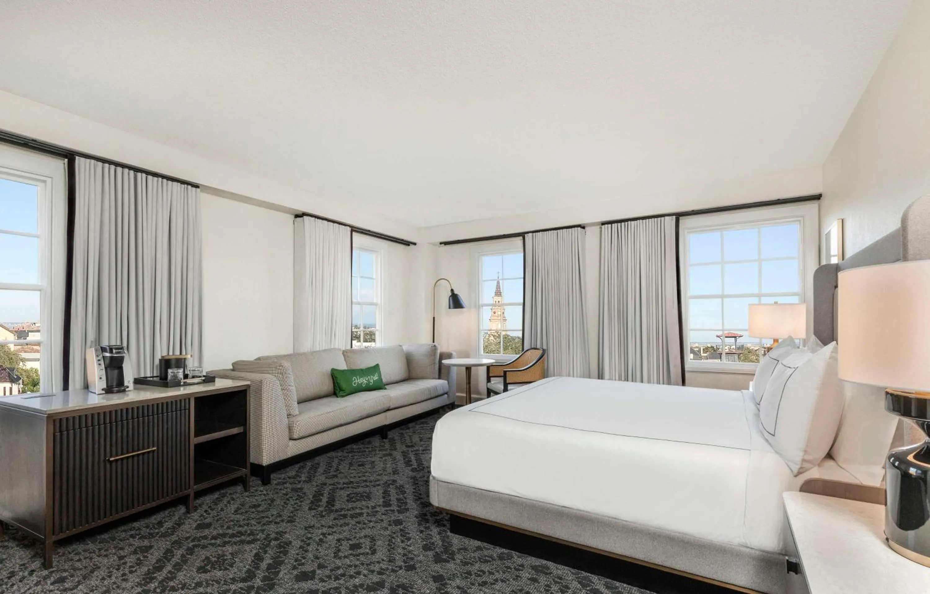 Living room, Bed in Mills House Charleston, Curio Collection by Hilton