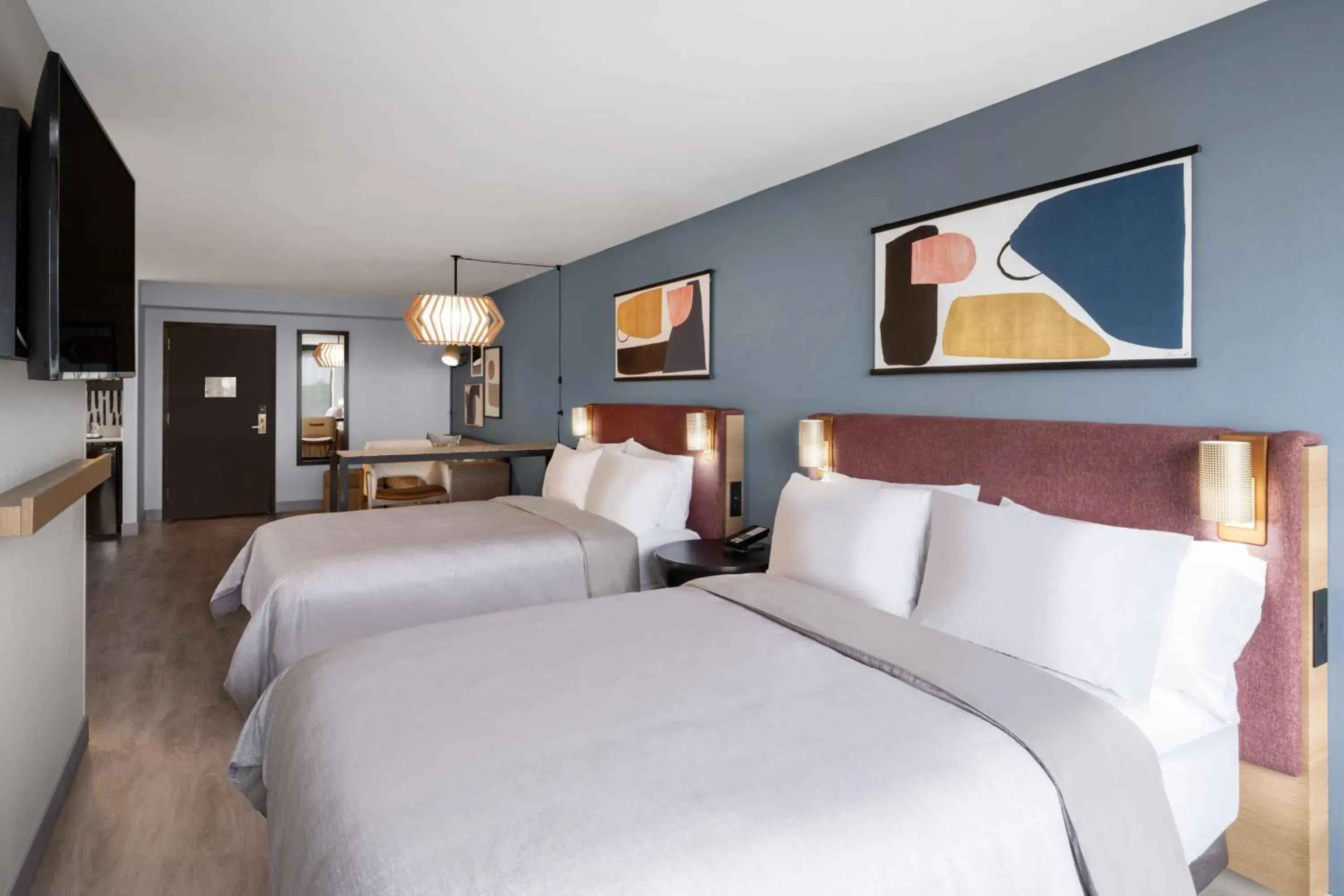 Queen Suite with Two Queen Beds and Mobility Accessible Roll-In Shower in Atwell Suites Austin Airport by IHG Queen Suite with Two Queen Beds and Mobility Accessible Roll-In Shower in Atwell Suites Austin Airport by IHG
