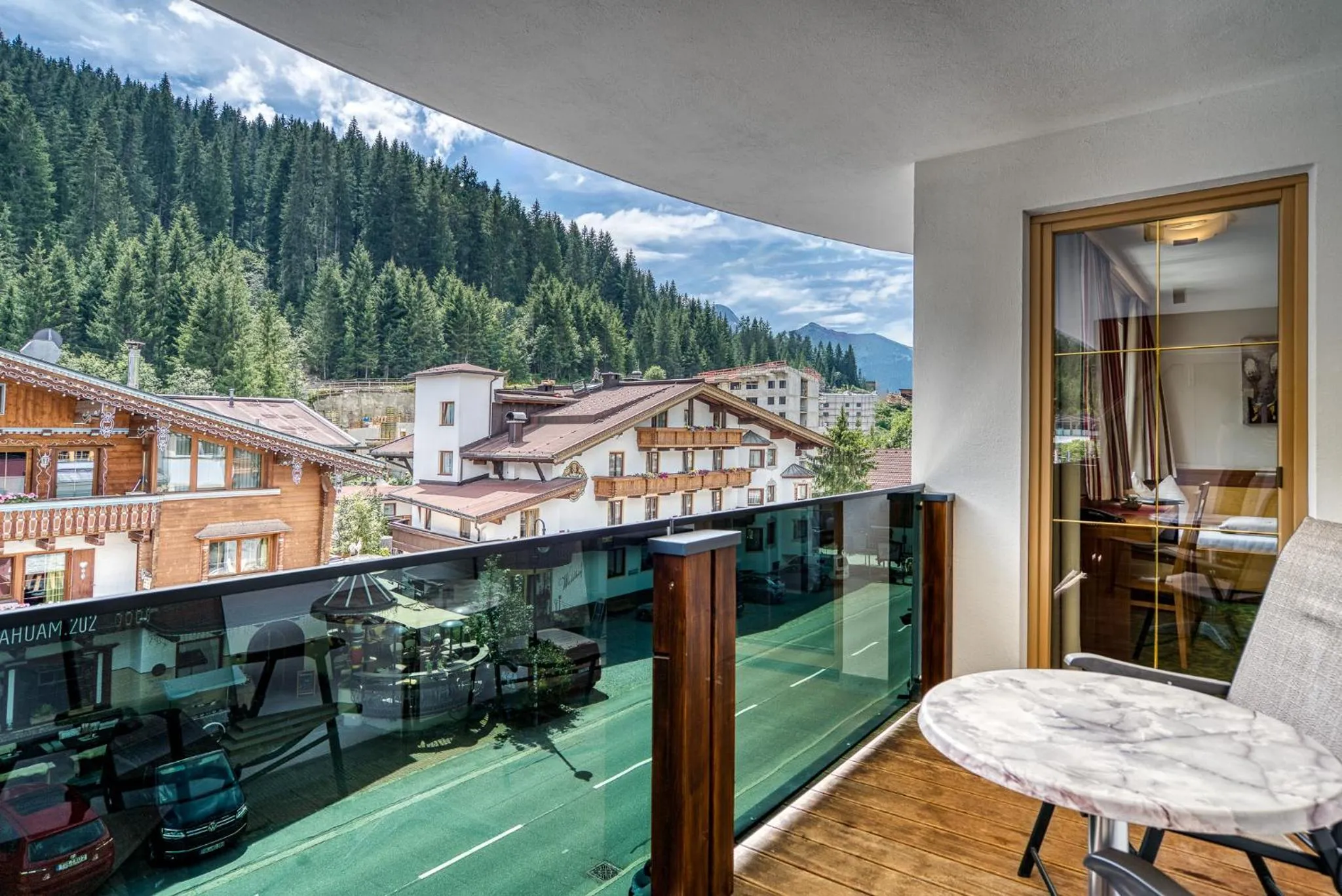 View (from property/room) in SonnenHOF hotel gerlos centrum