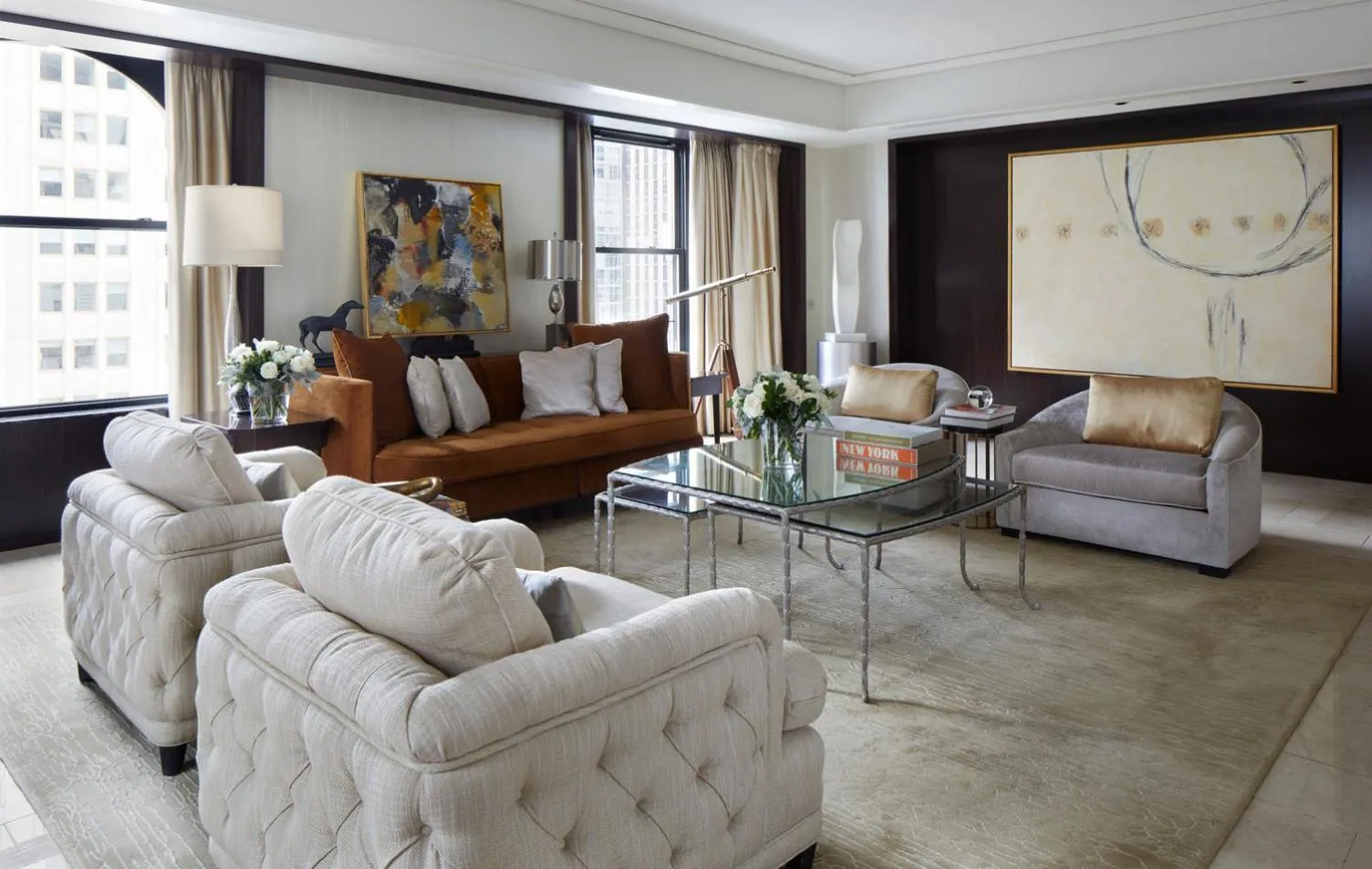 Living room in The Peninsula New York