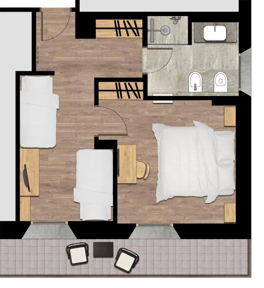 Bed in Hotel Sant'Orso - Mountain Lodge & Spa