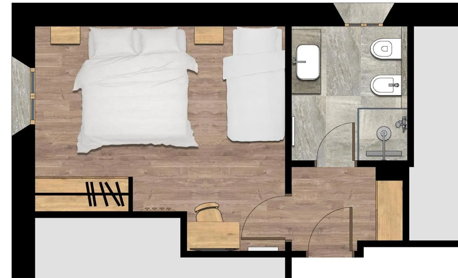 Bed in Hotel Sant'Orso - Mountain Lodge & Spa