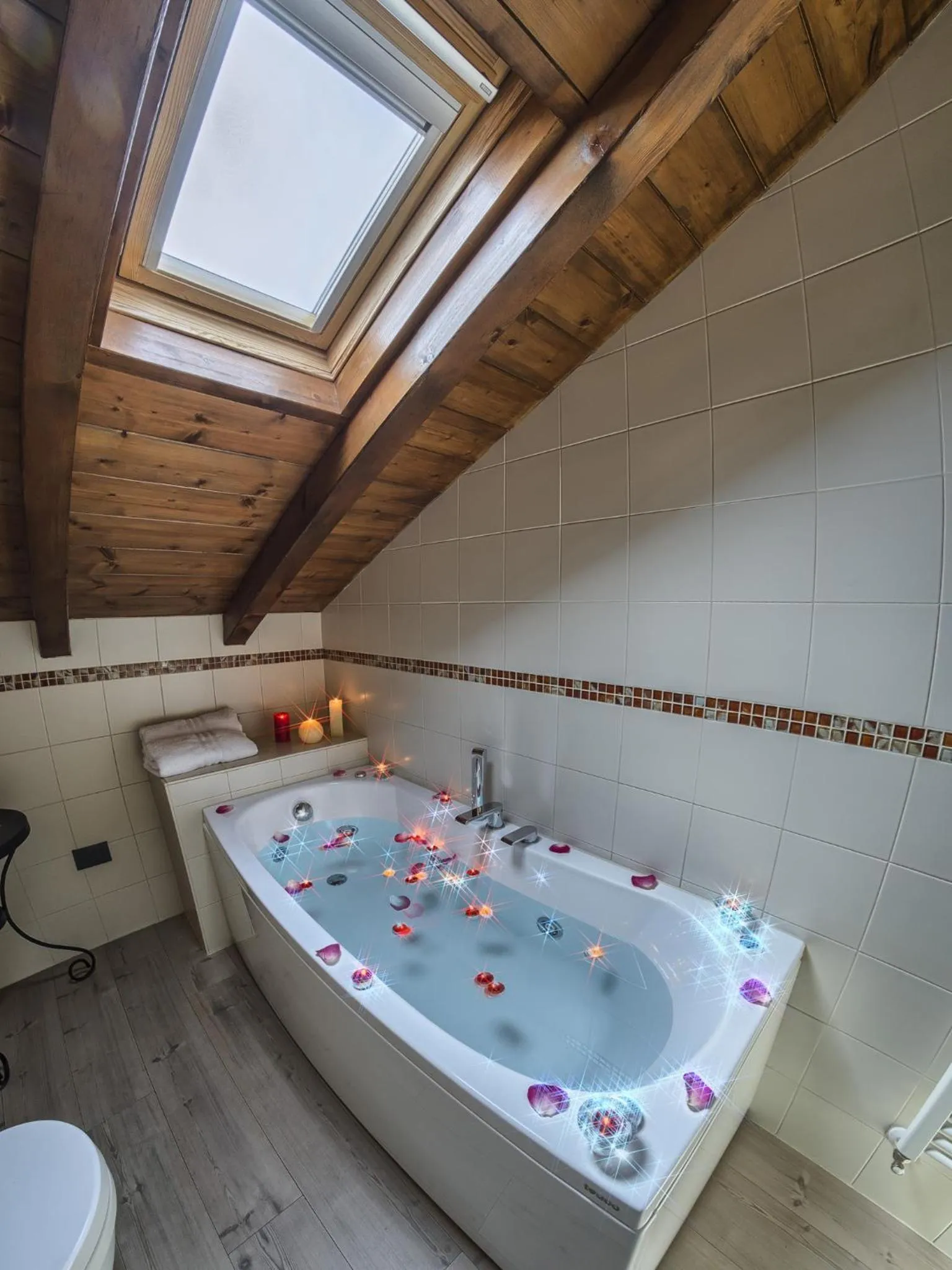 Bathroom in VILLA VINICIA, pool, jacuzzi, airco