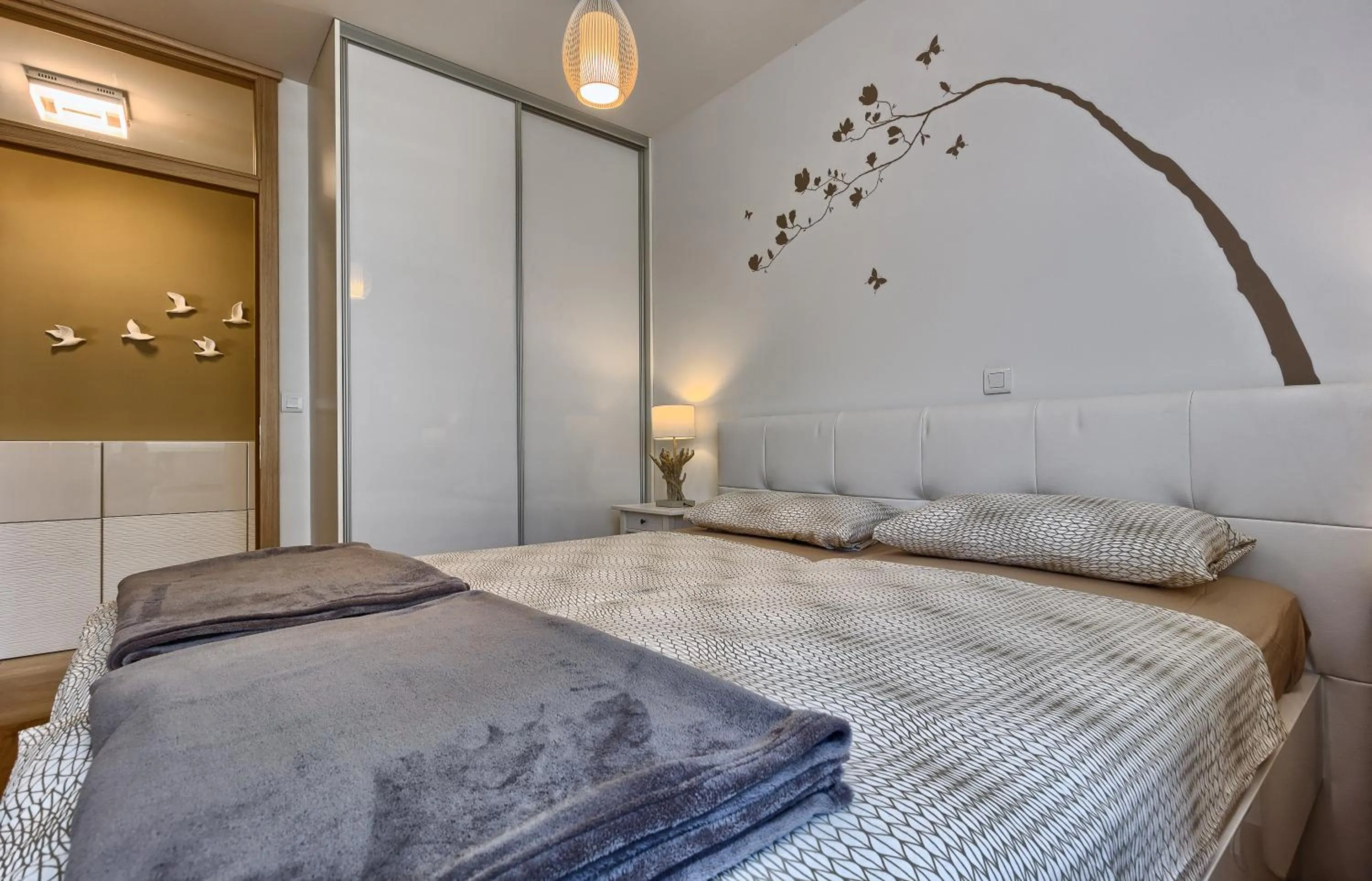 Bedroom, Bed in Seaside Apartments, Znjan Beach