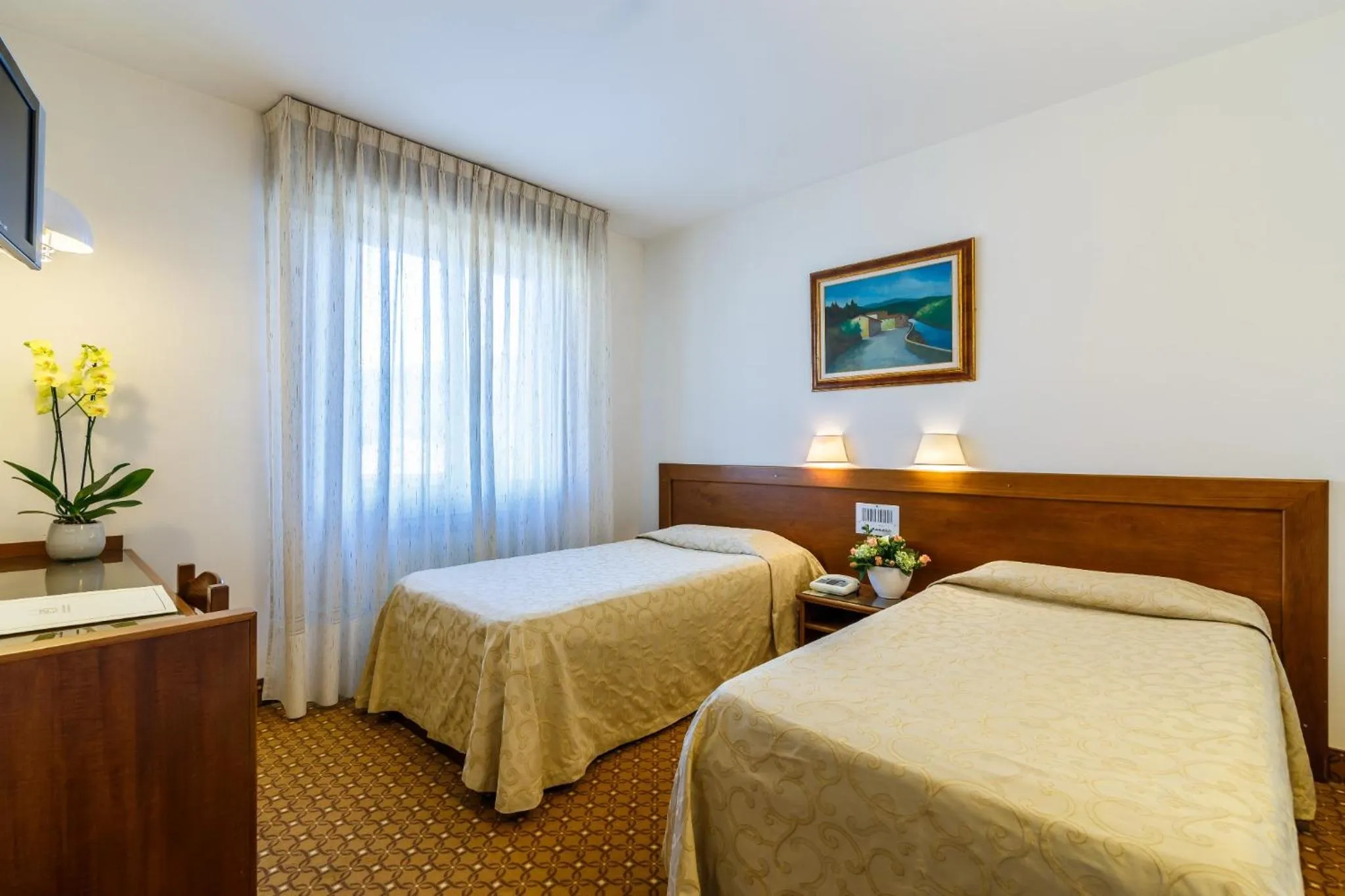 Bed in Hotel Villa Delle Rose