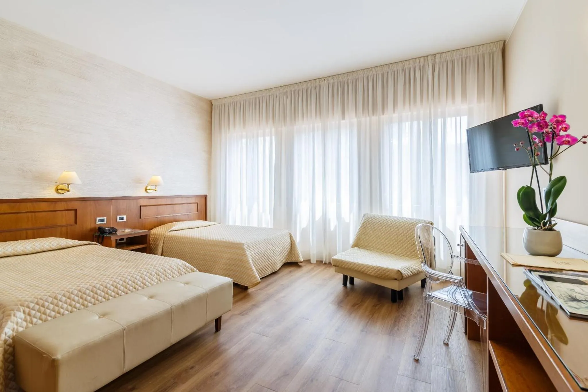 Bed in Hotel Villa Delle Rose