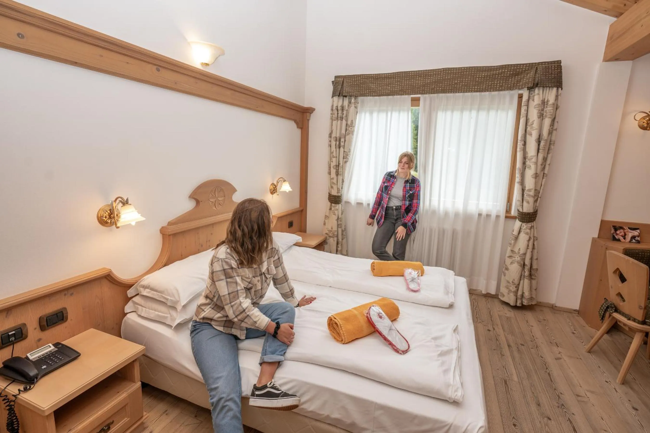 Bed in Wellness Hotel Lupo Bianco