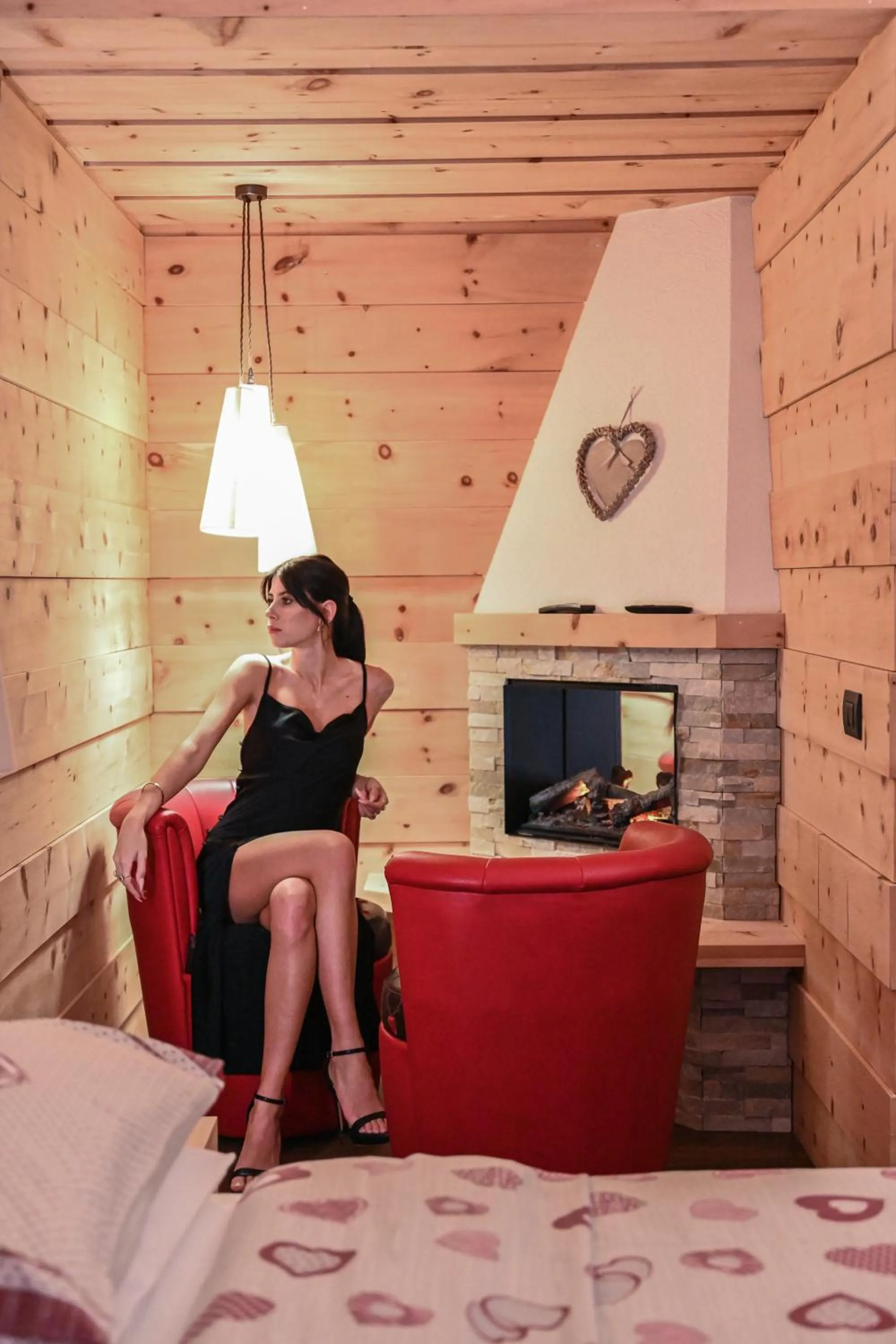 Bed in Wellness Hotel Lupo Bianco