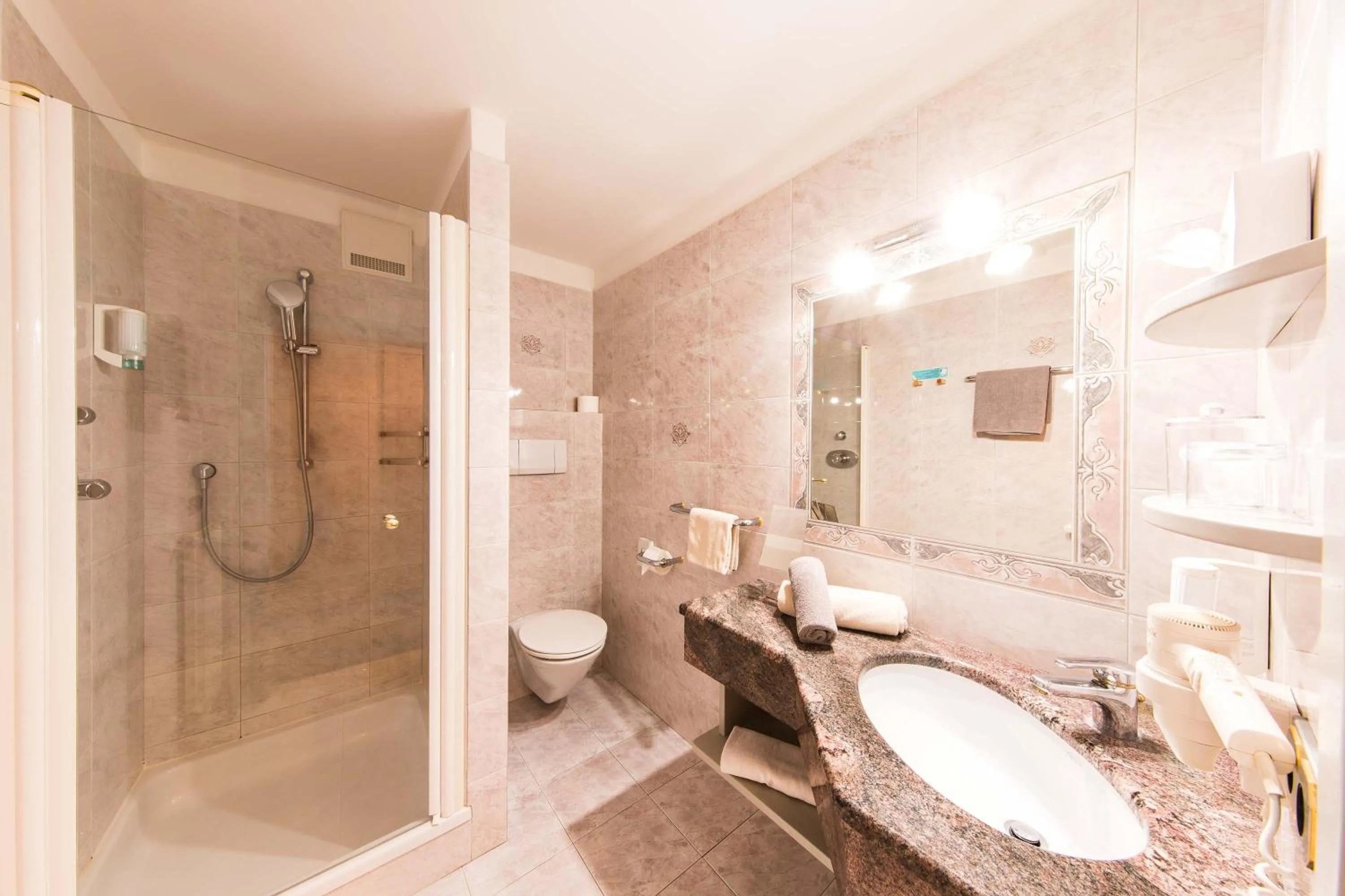 Shower in Hotel Weingarten