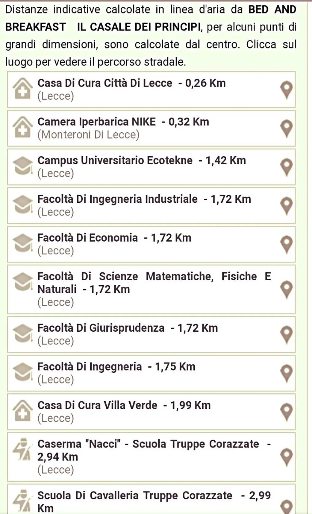 Nearby landmark in Il Casale dei Principi