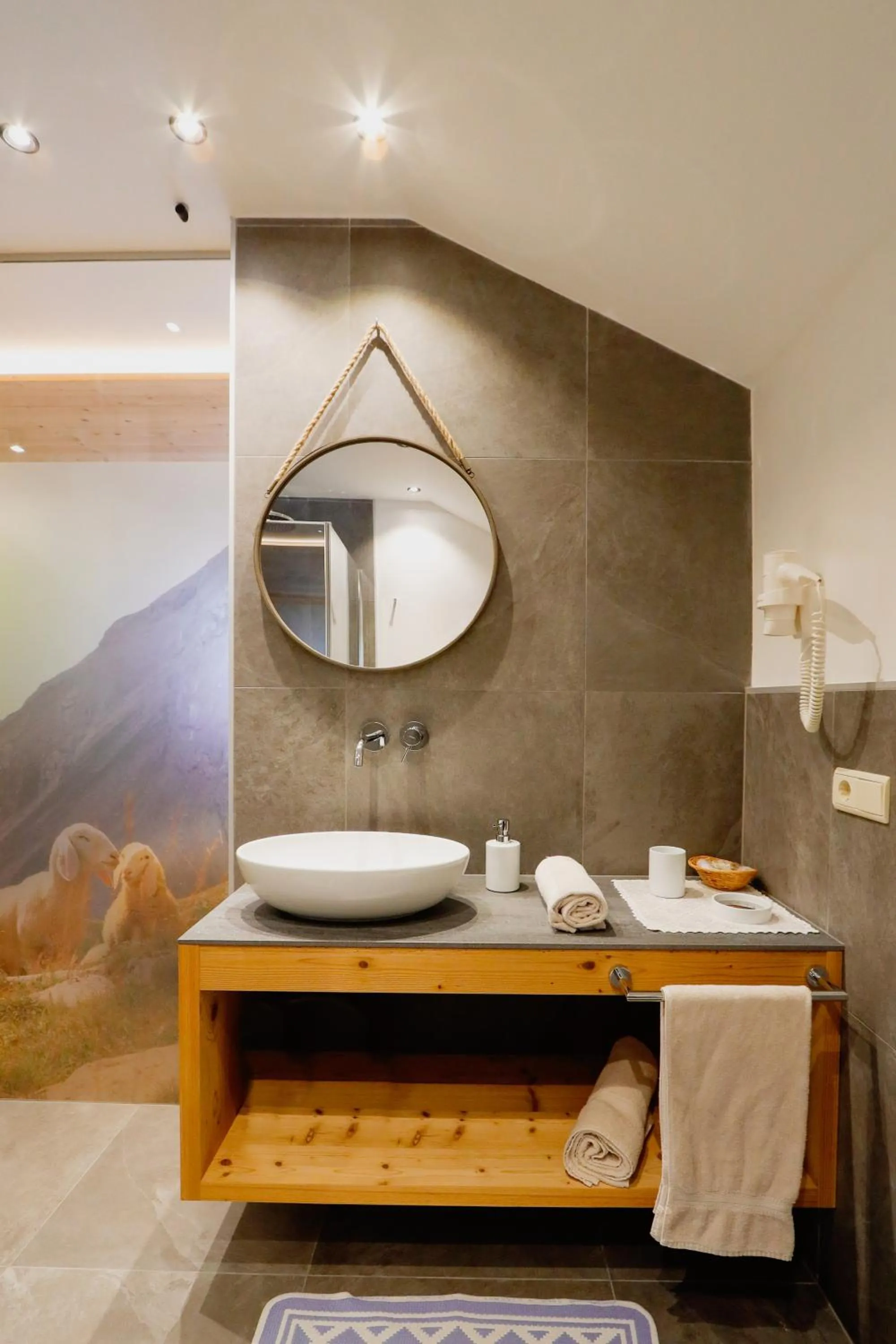 Bathroom in Naturhotel Miraval