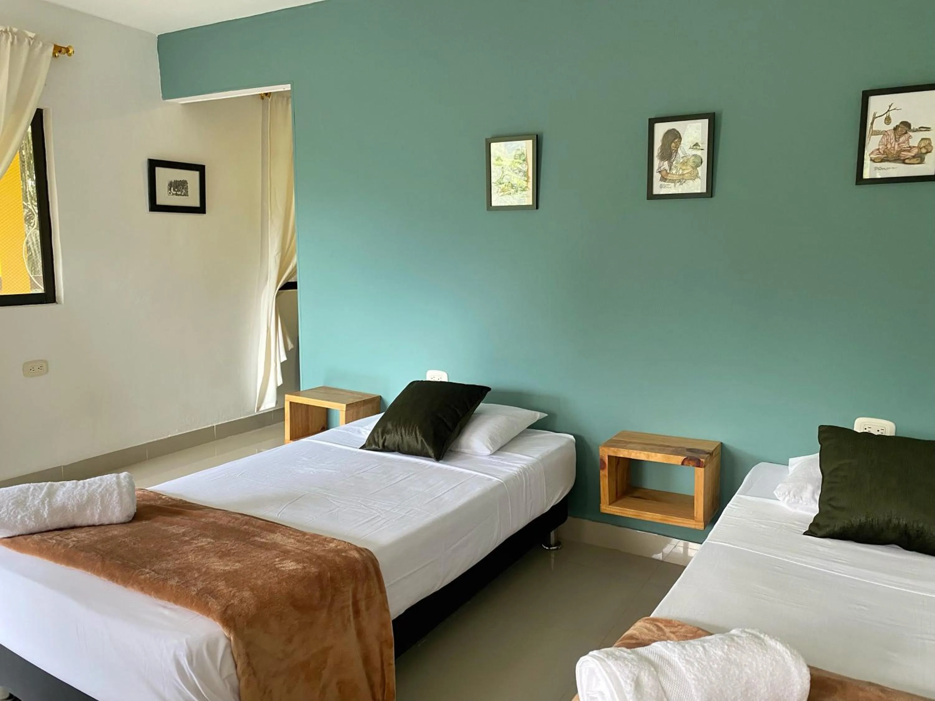 Bed in Hotel La Casablanca Tayrona