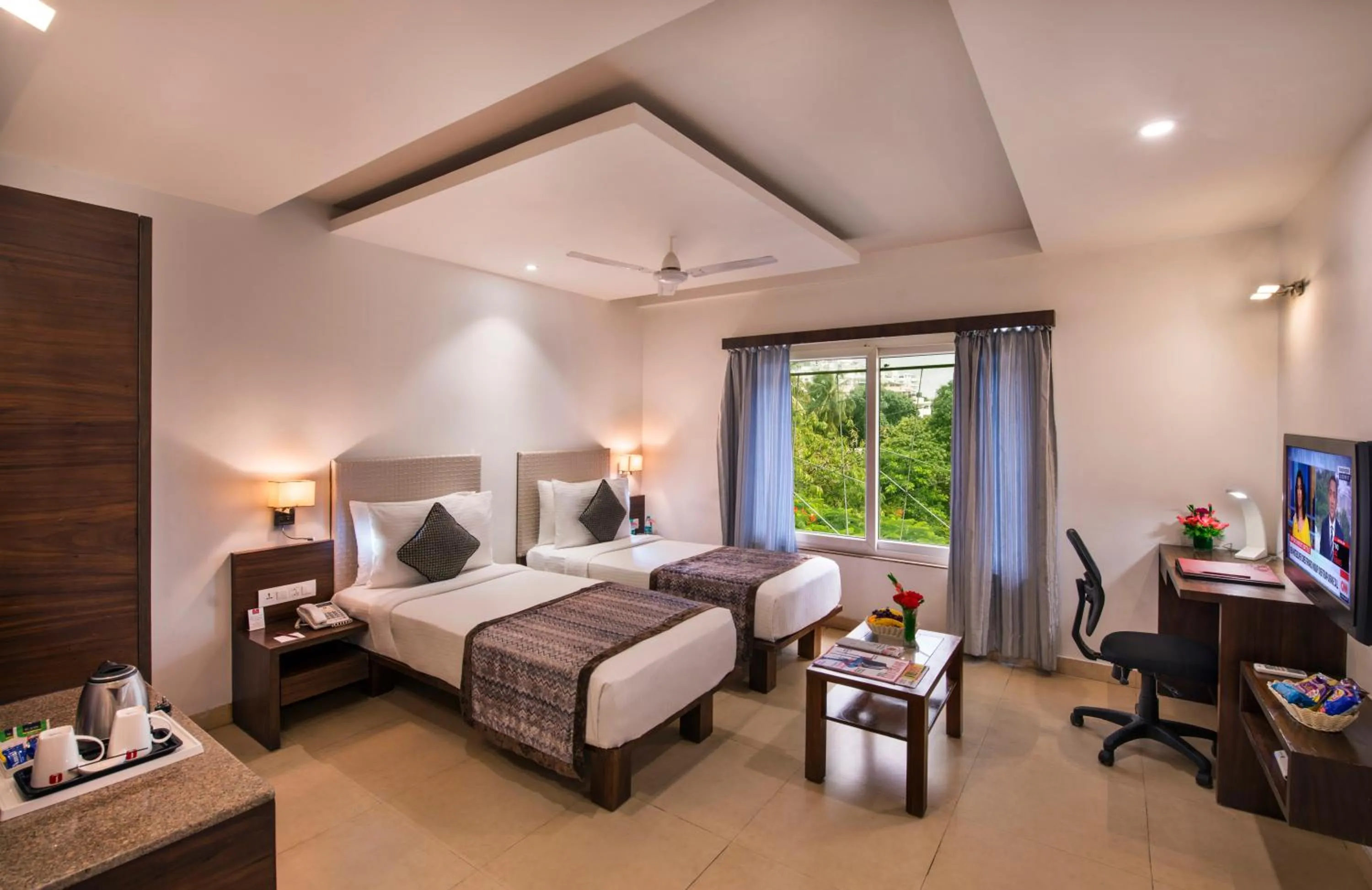 Garden view, Bed in Lords Eco Inn Bengaluru Jayanagar