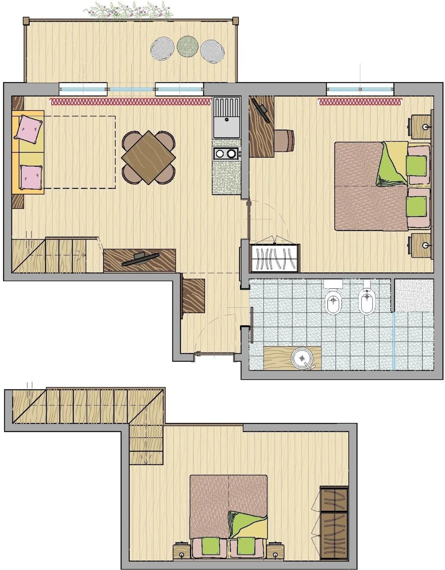 Floor plan in Hotel Montana