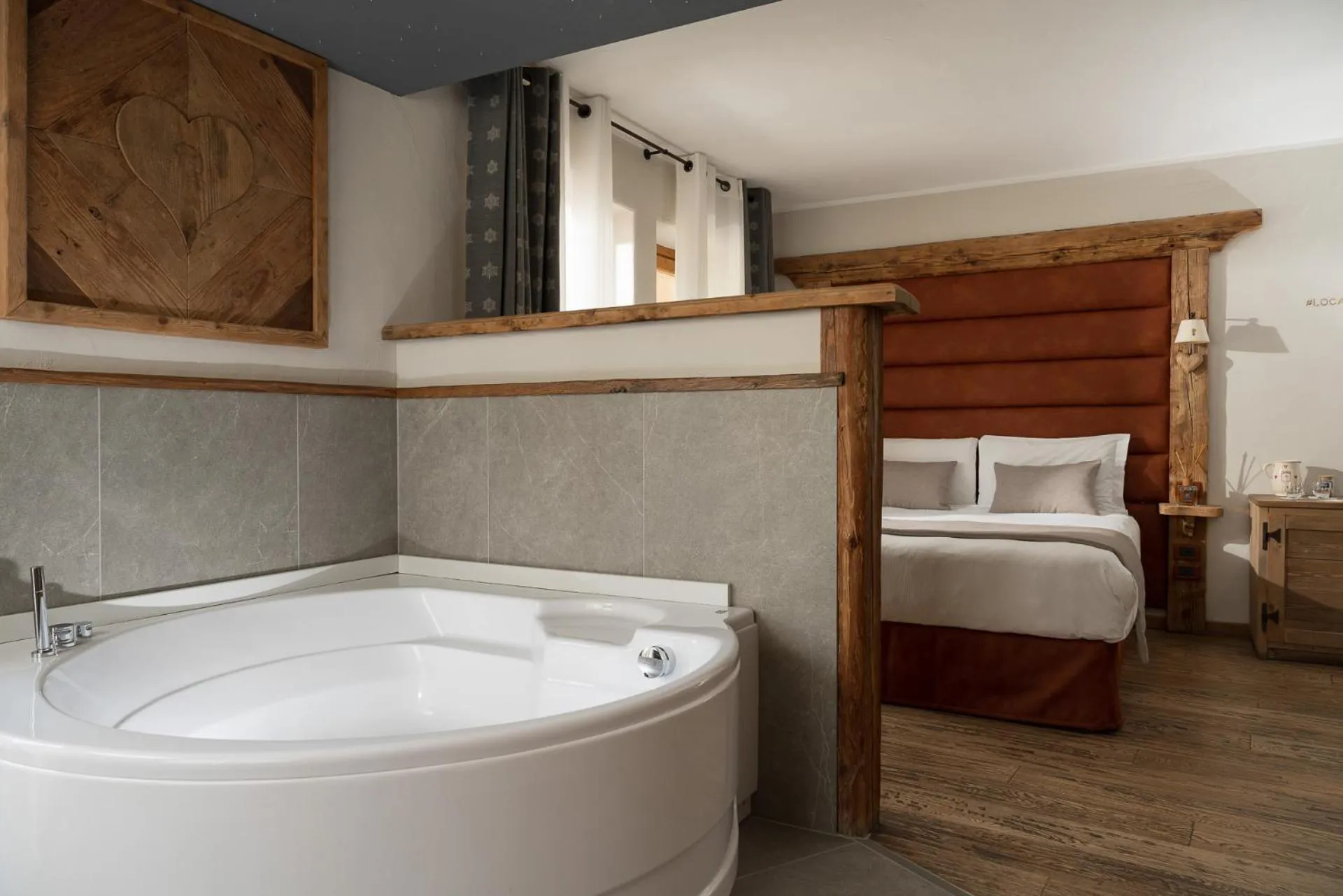 Bath, Bed in Locanda Bellevue